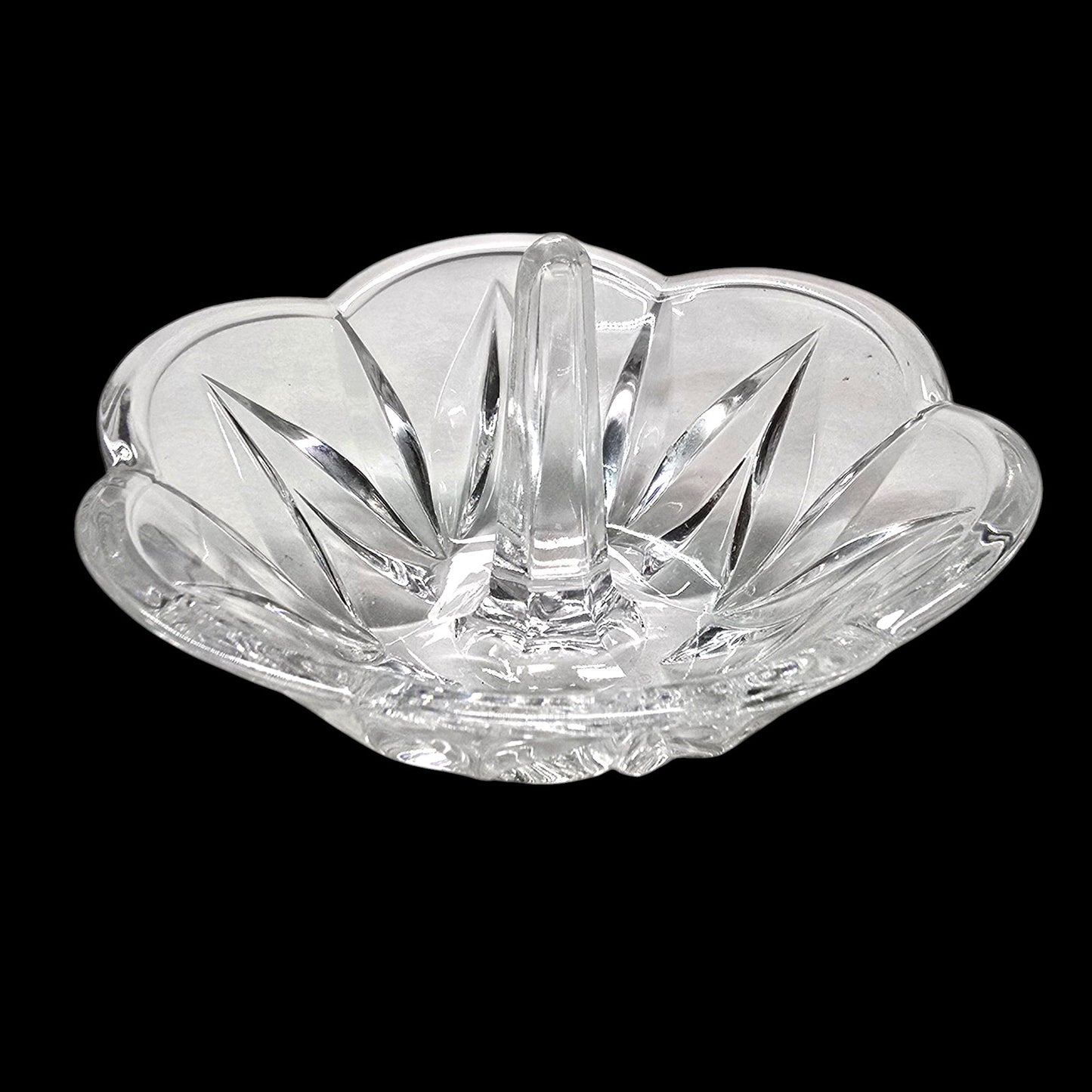 Lenox Lead Crystal Ring Holder, Lenox Ring Dish, Marked