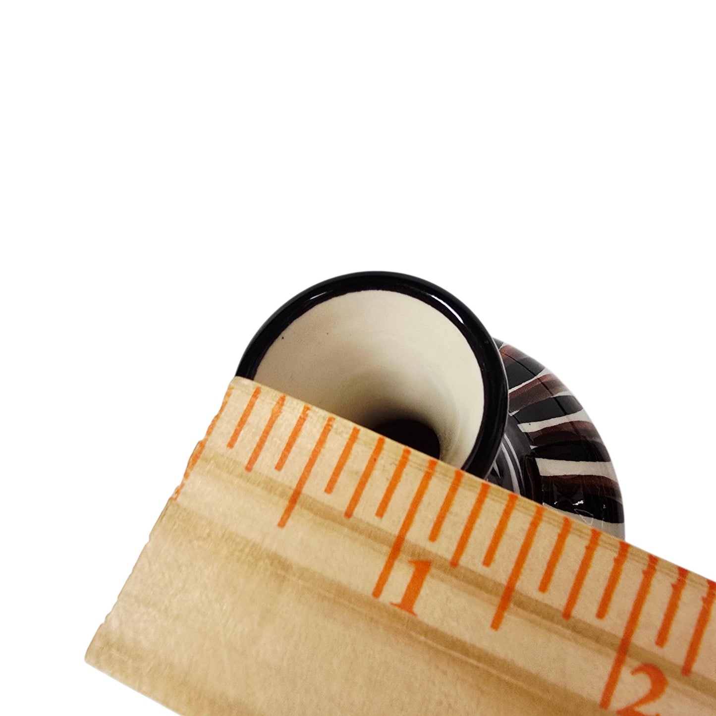 Pohaku Style Hawaiian Pottery Bud Vases Pair Hand Painted Tiki Polynesian