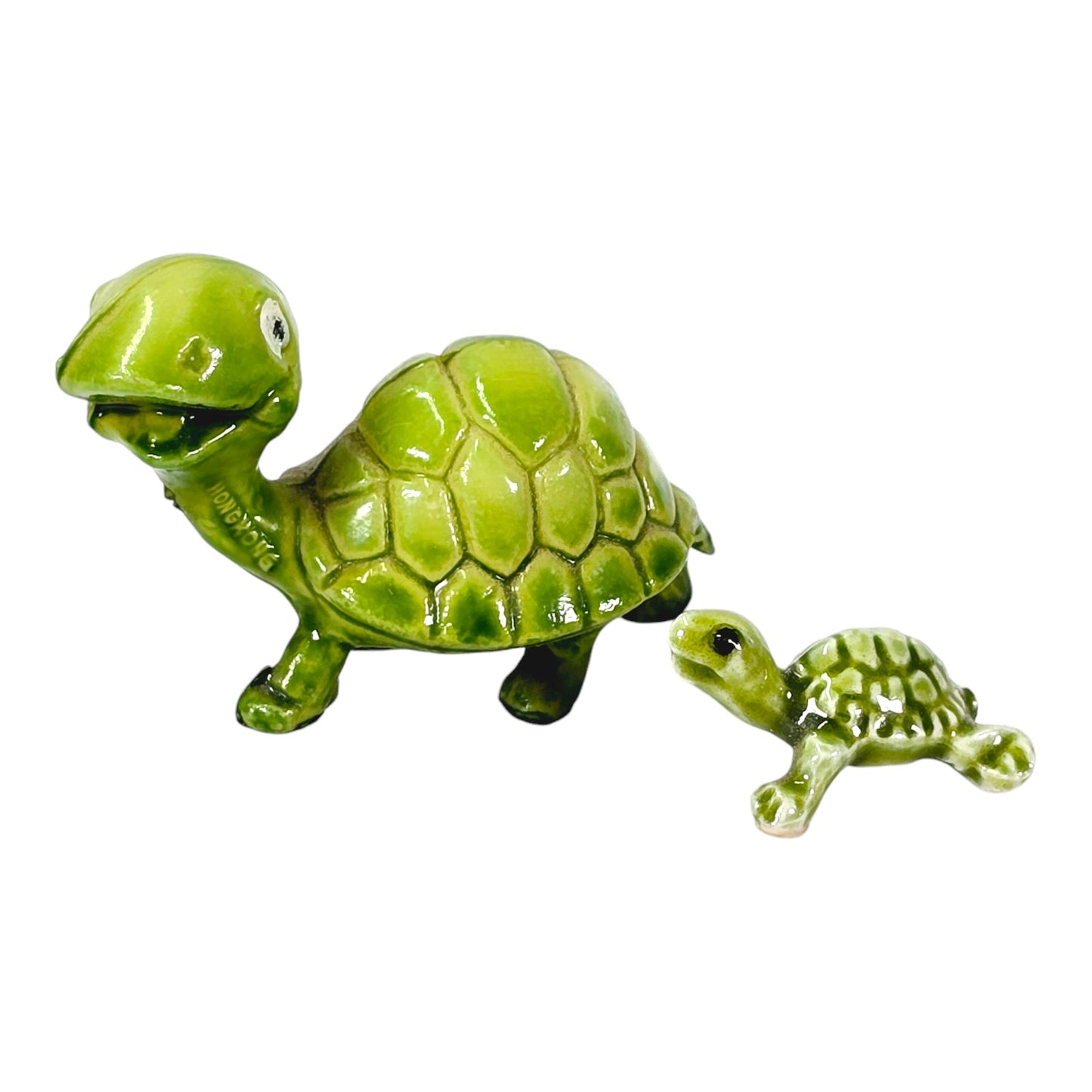 Vintage Miniature Collectible Turtle Figurines, Small Turtle is Hagen Reneker