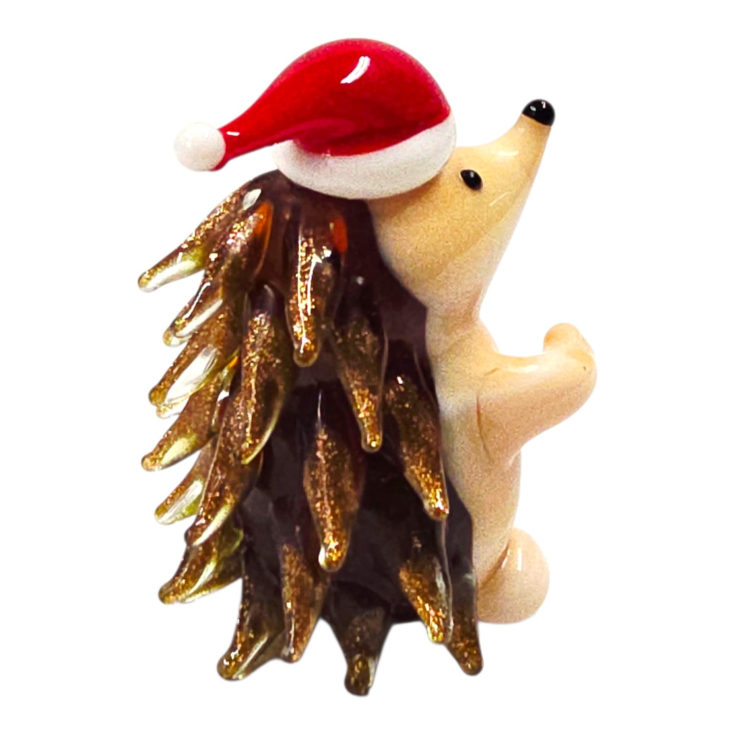 (Reserved for HillyHums) Pier 1 Glass Hedgehog Figurine Discontinued Christmas Line Home Decor