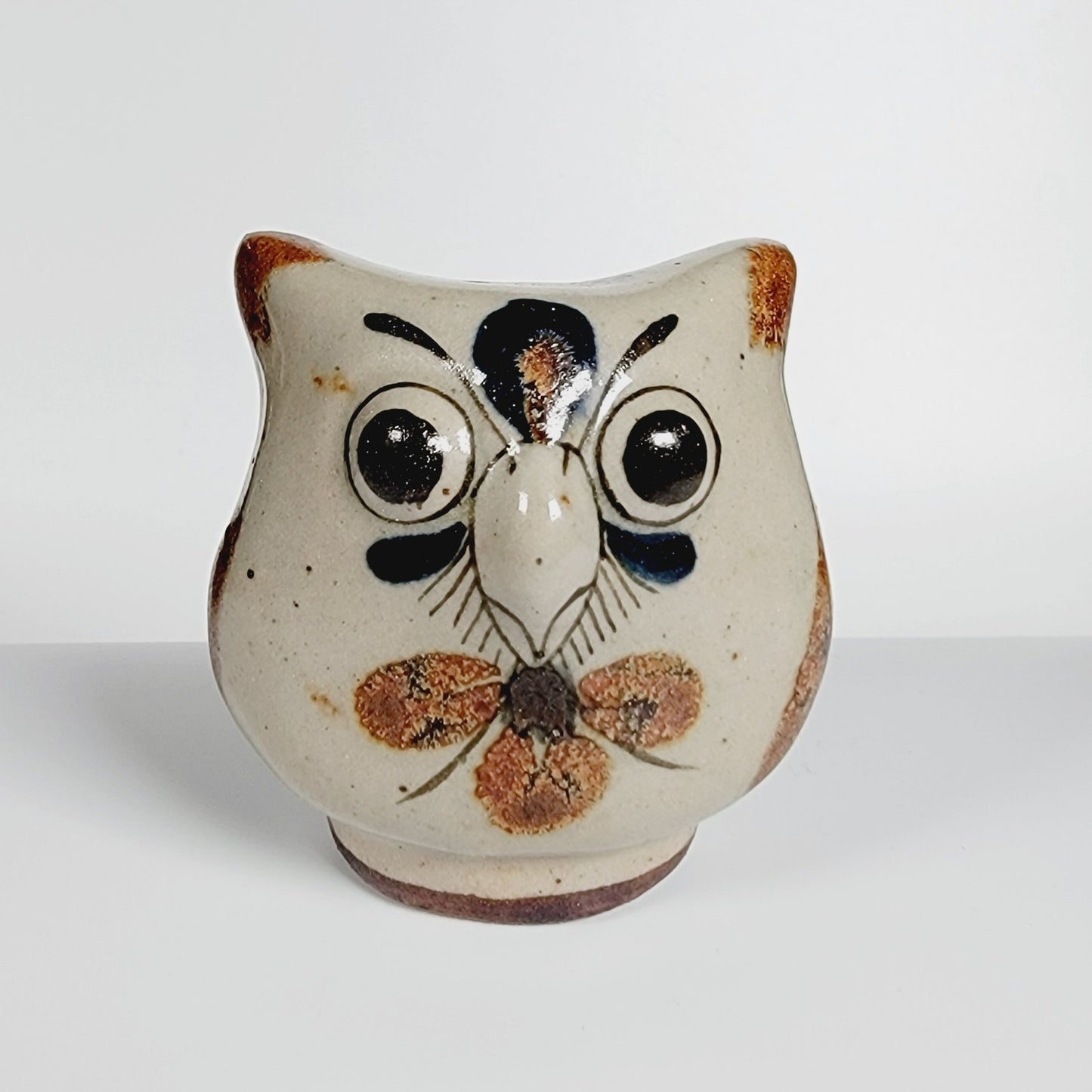 Vintage Jorge Wilmot Tonala Owl Figurine Mexican Folk Art Pottery