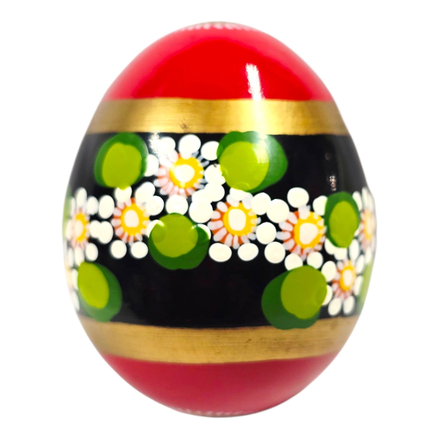 Set of 2 Polish Arteggs Hand Painted Easter Eggs Polish White Eagle Floral Folk