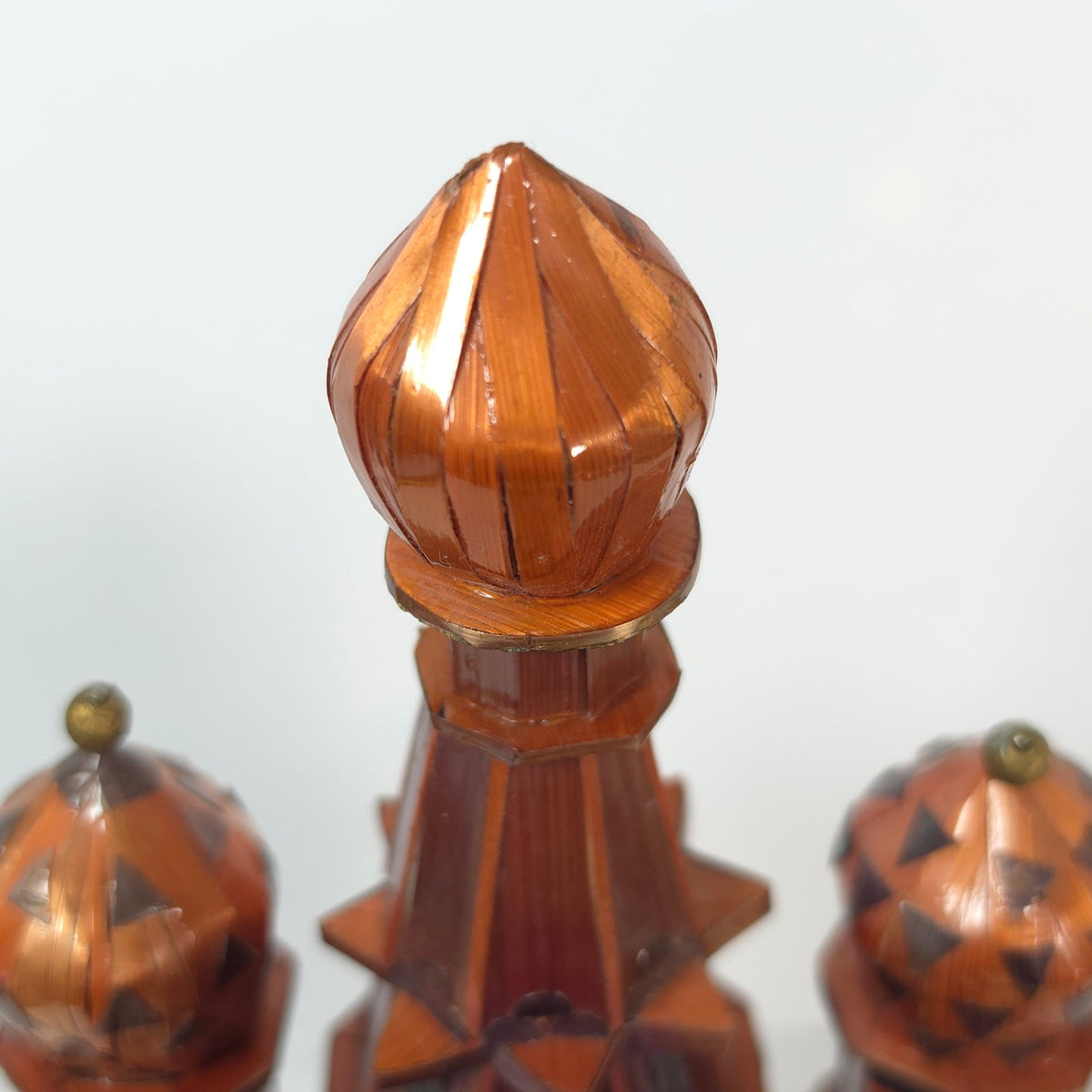 Vintage Saint Basil's Cathedral Straw Marquetry Souvenir Model