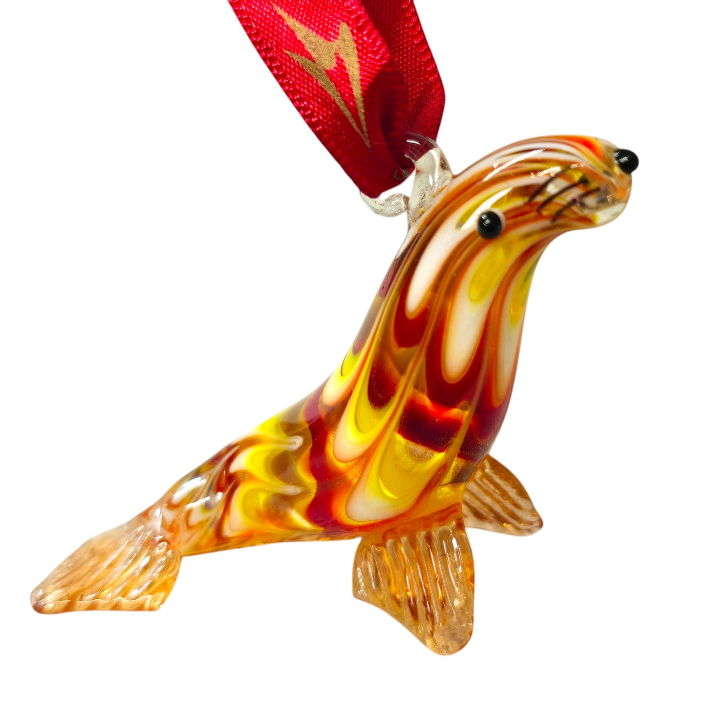 SeaWorld Passholders Glass Seal Ornament Multi Color