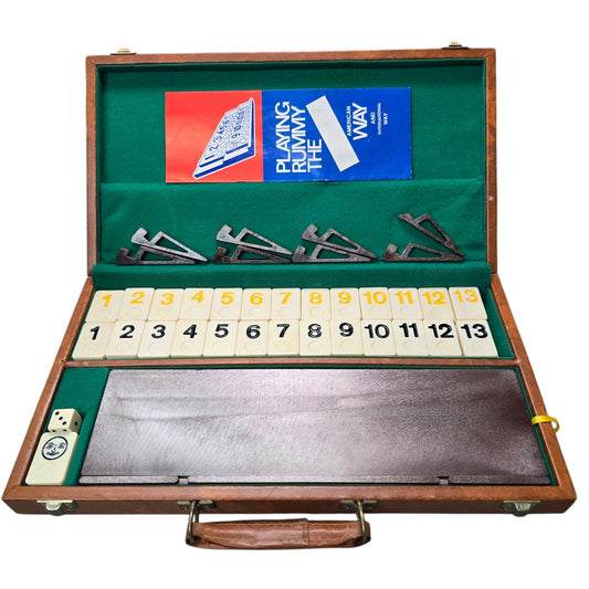 Vintage Rummikub Set in a Faux Leather Case