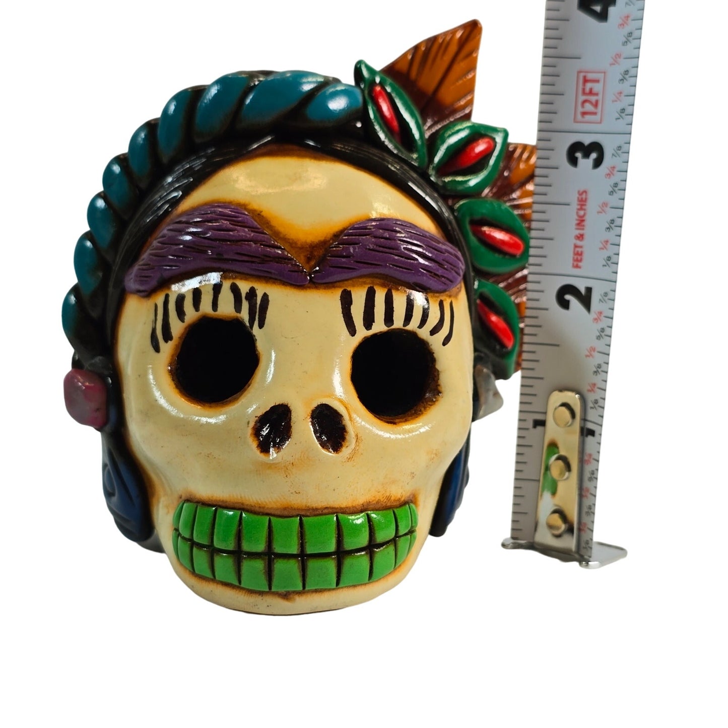 "Calaverita" Artist Made Mexican Ceramic Day of the Dead Whistle Halloween Skull