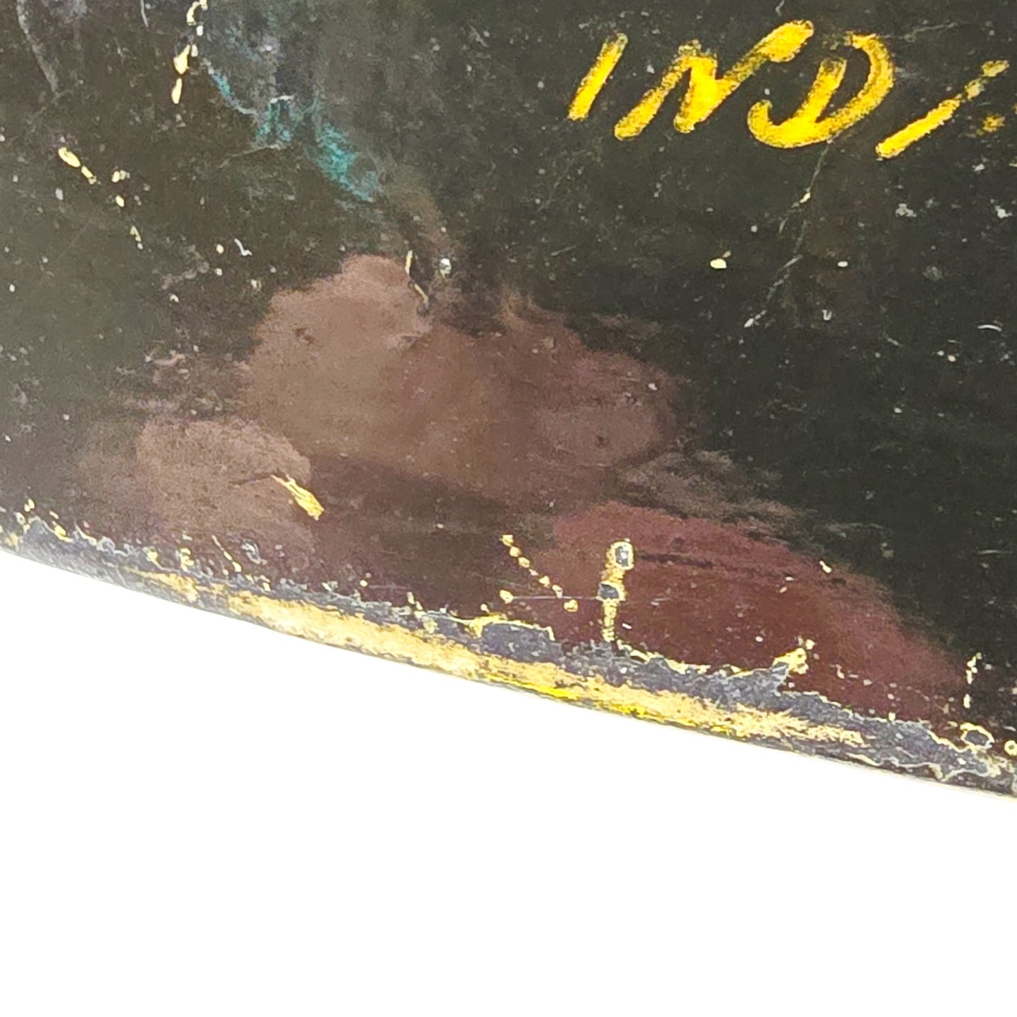 Vintage Kashmiri Hand-Painted Lacquerware Box - Stag & Doe Made in Kashmir India