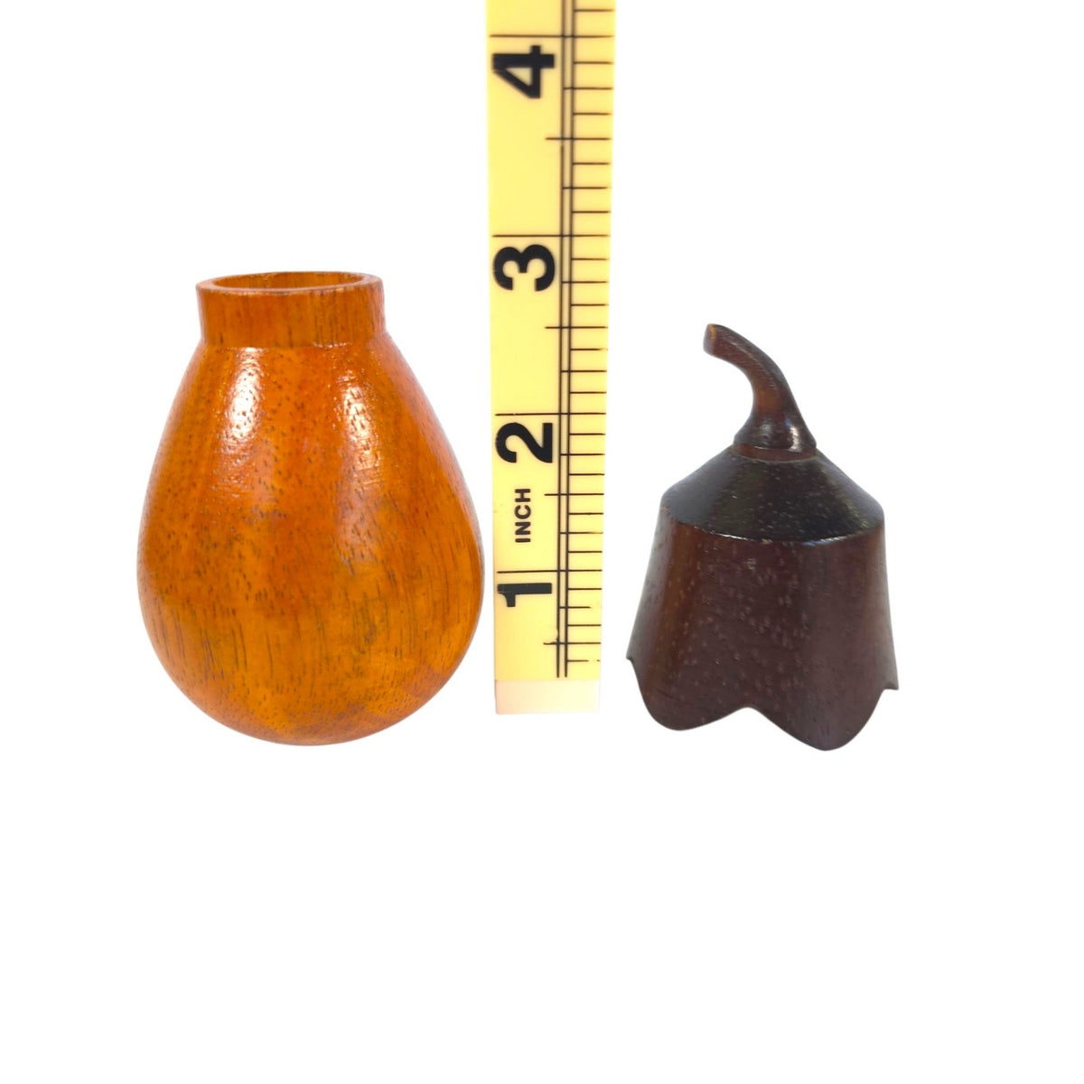 Wooden Acorn Trinket Box with Removable Lid Carved Wood Keepsake Container