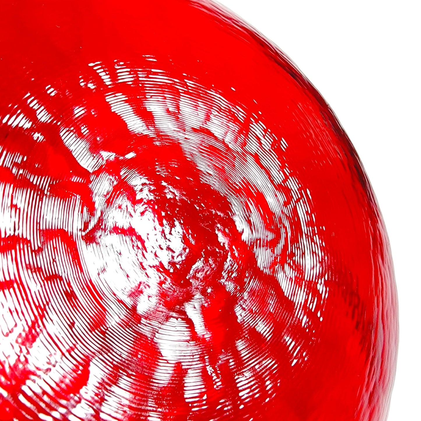 Ruby Red Recycled Glass Plate 7.75" D