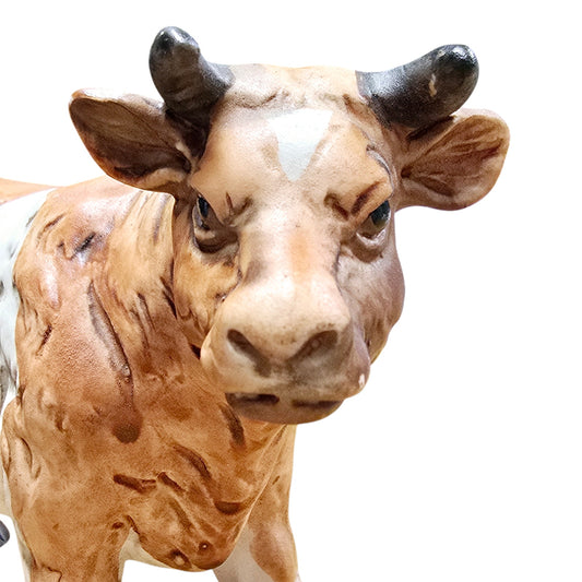 Vintage UCTCI Japan Porcelain Cow Heifer Figurine, Marked "Cow" Original Sticker
