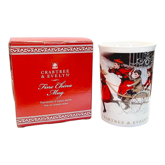 Crabtree & Evelyn Winter Games Fine China Mug NEW in BOX Collectible Mug