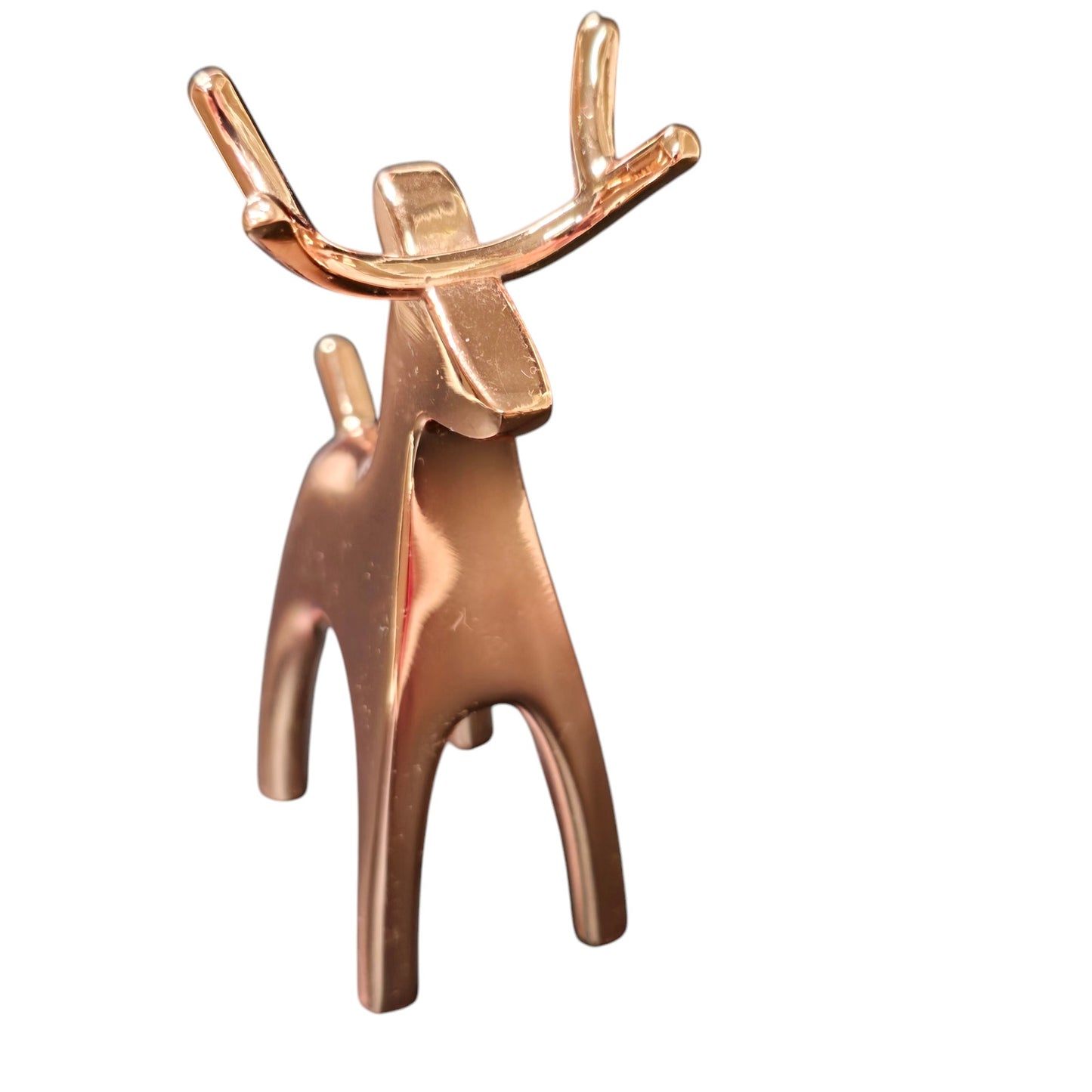 Vintage Umbra Anigram REINDEER RING HOLDER 3.25", Copper Deer