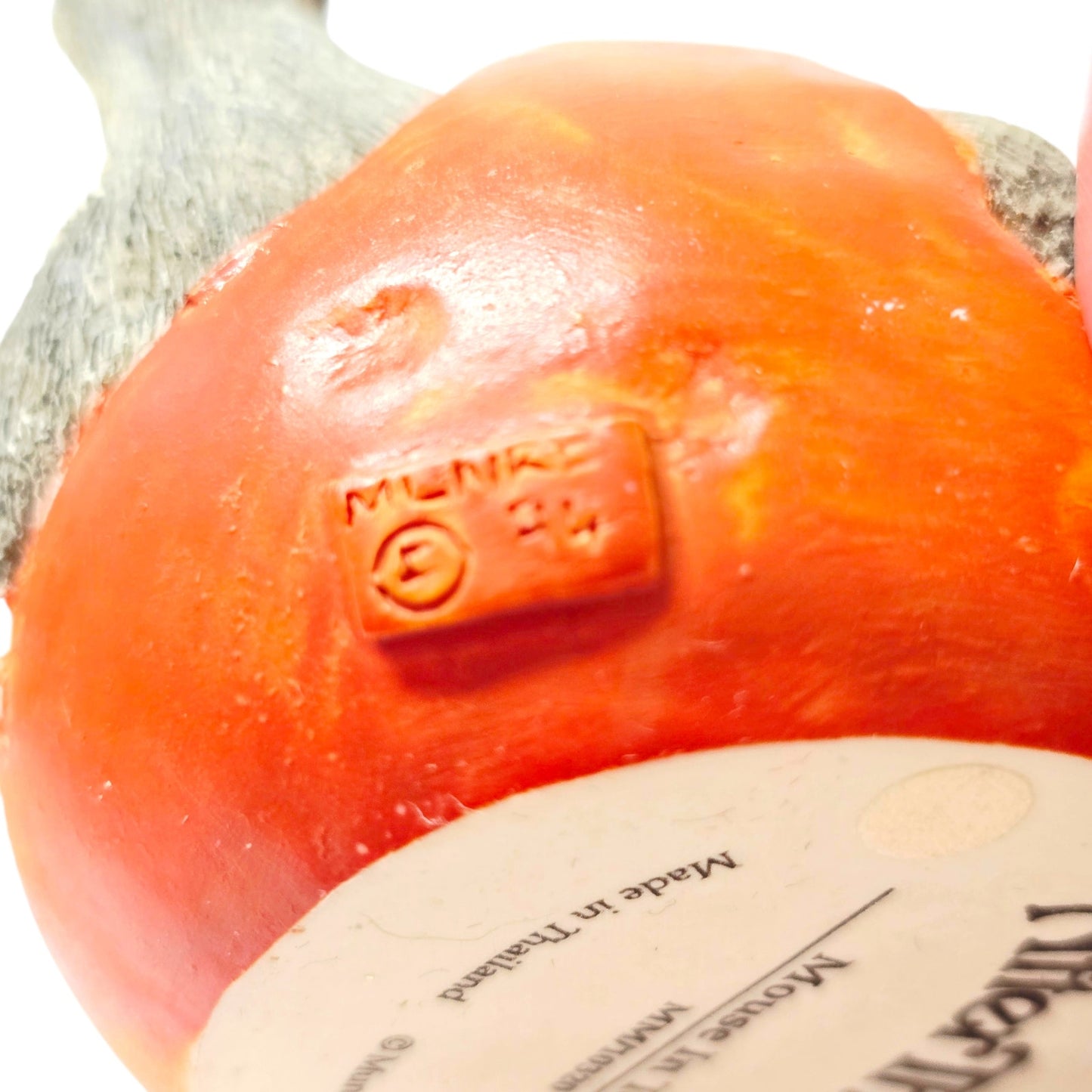 Munro 1995 After the Party Mouse In Tomato Figurine MM/10320 Vtg Farmhouse Decor