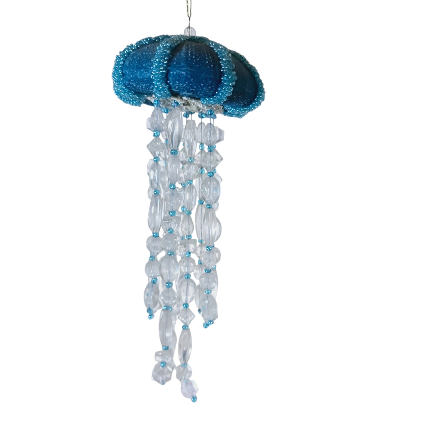 Jellyfish Beaded Tassle Hanging Ornament Figurine