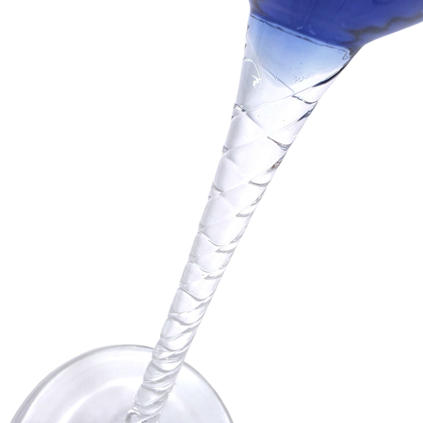 Roscher & Co Oversized Blue Stem Wine Glasses Goblets 20 oz