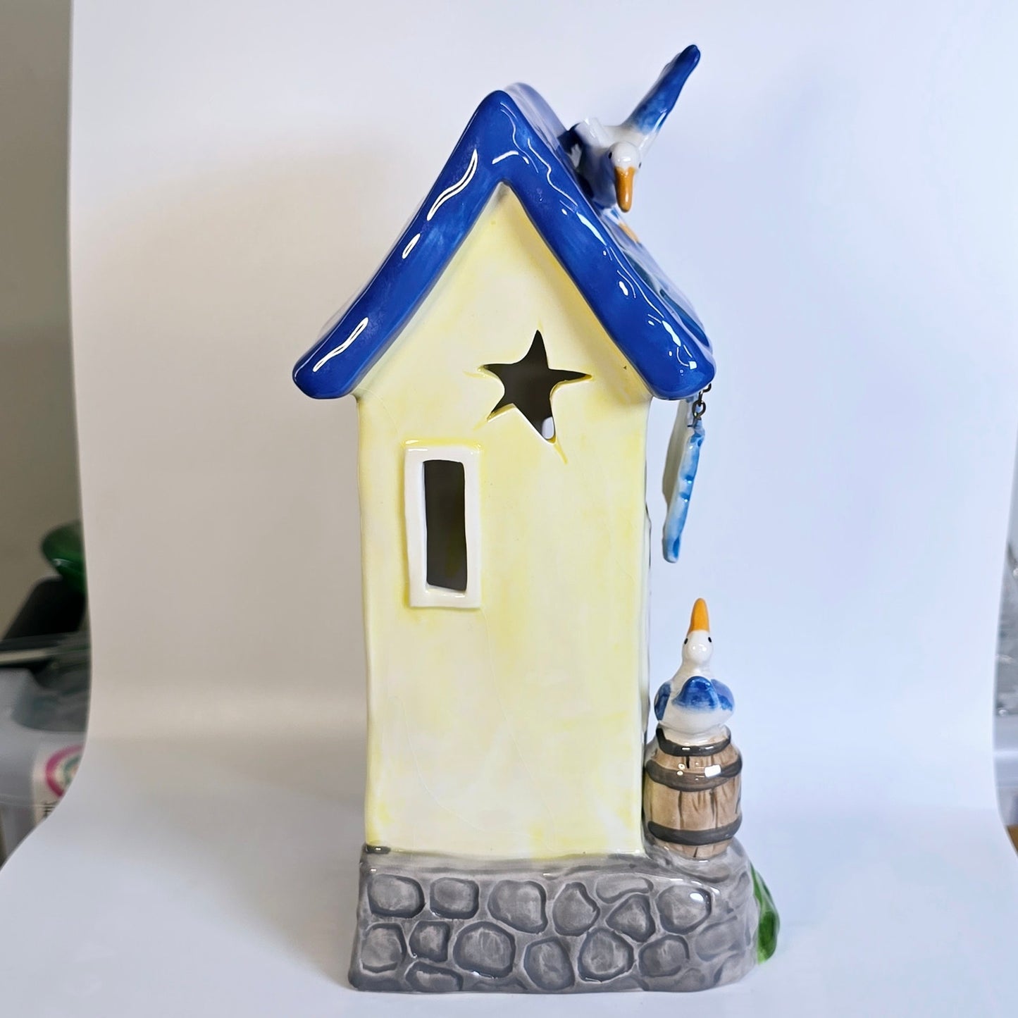 AS IS Blue Sky Pottery "Coral Cove Brew Pub" Tealight House, 2019 Heather Goldminc