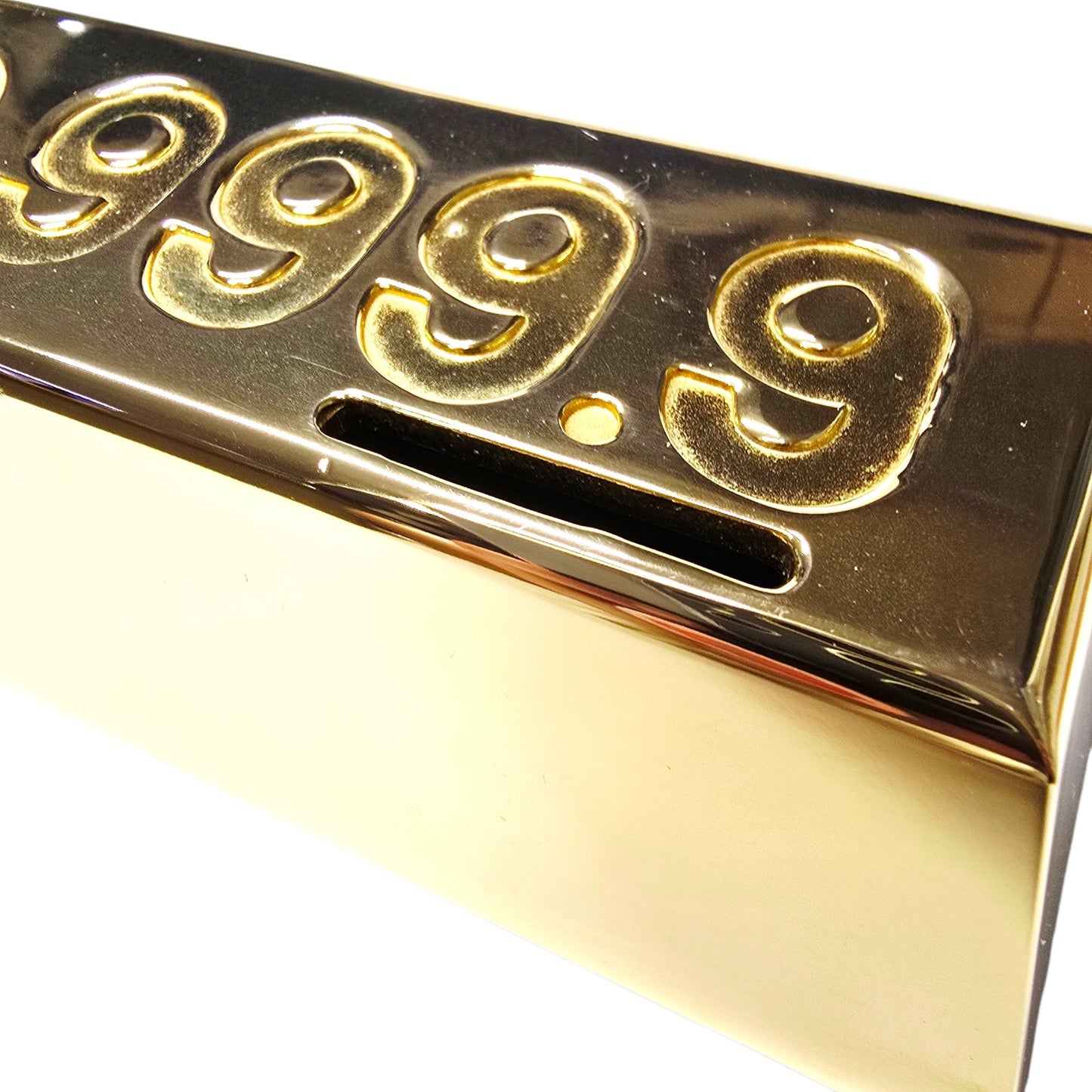 Vintage Neiman Marcus Brass Gold Bar Piggy Bank 999.9 Fine Gold Ingot Paperweight