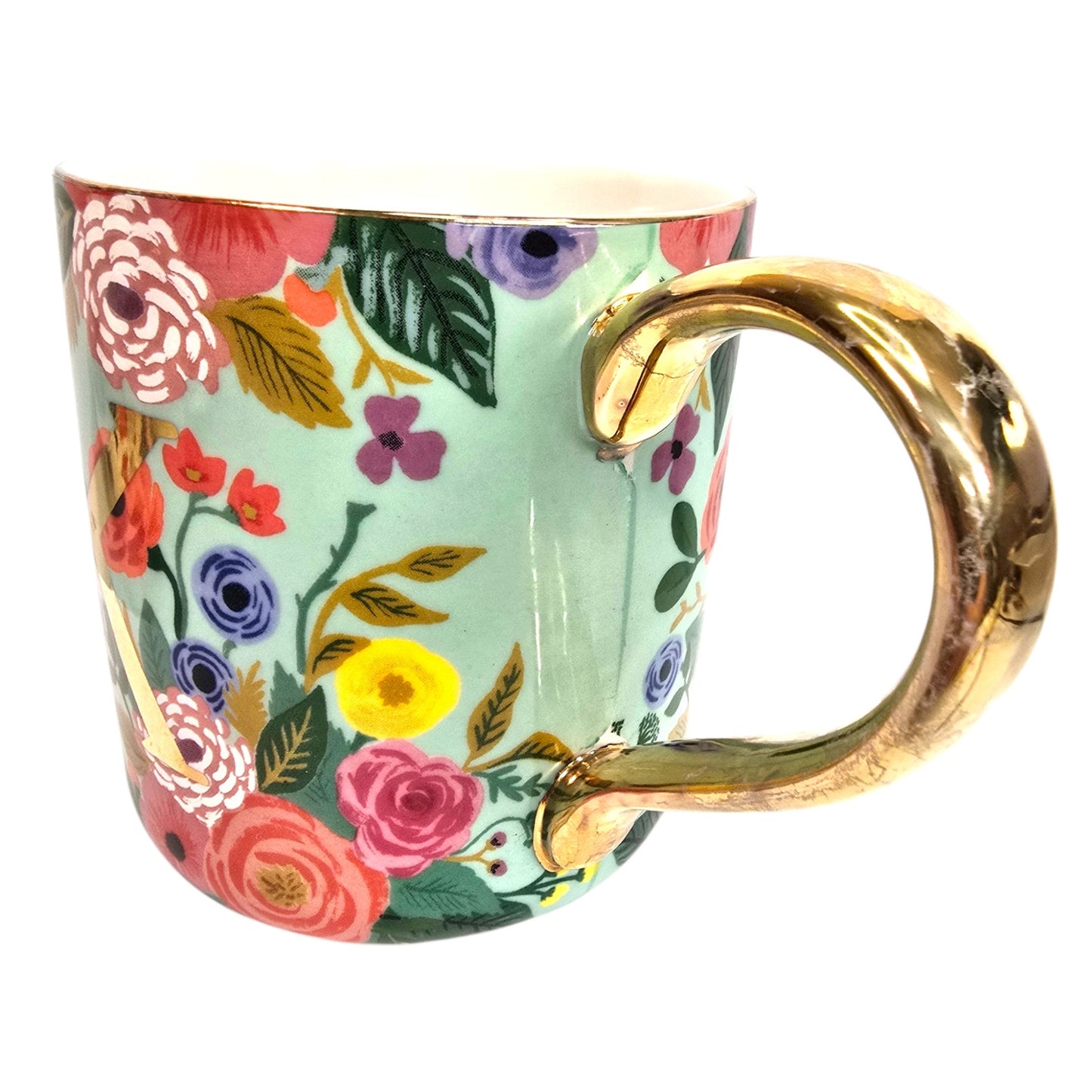 Anthropologie Rifle Paper Co Garden Party Monogram Mug Letter K Anna Bond