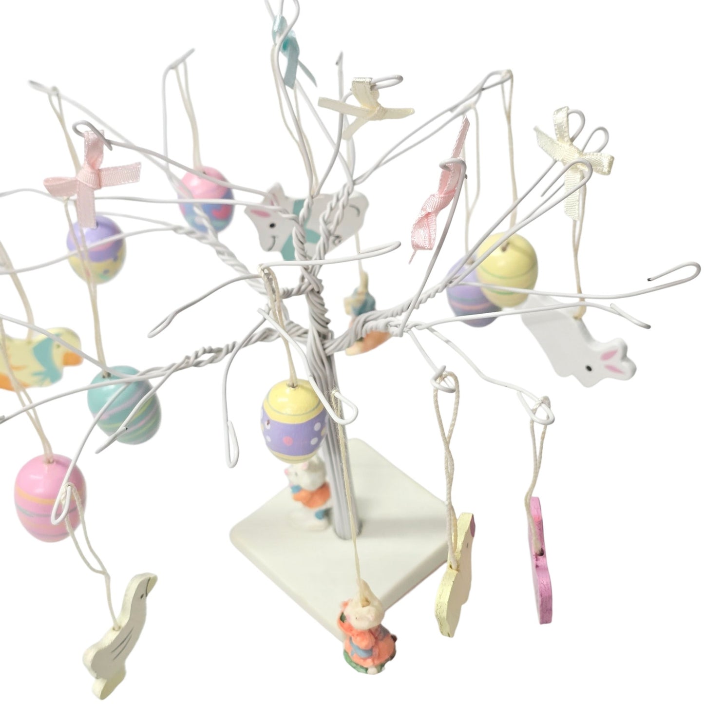 Vtg Tabletop Mini Easter Tree Decor Set - 16 Ornaments -Story of the Easter Tree