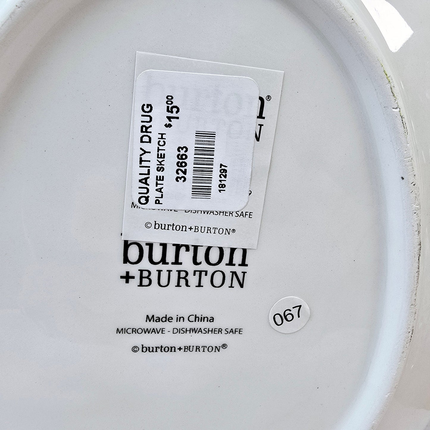 Set 2 Burton & Burton Easter Bunny Plates Brown Sketch Tulips 8.25" AS IS Crazed