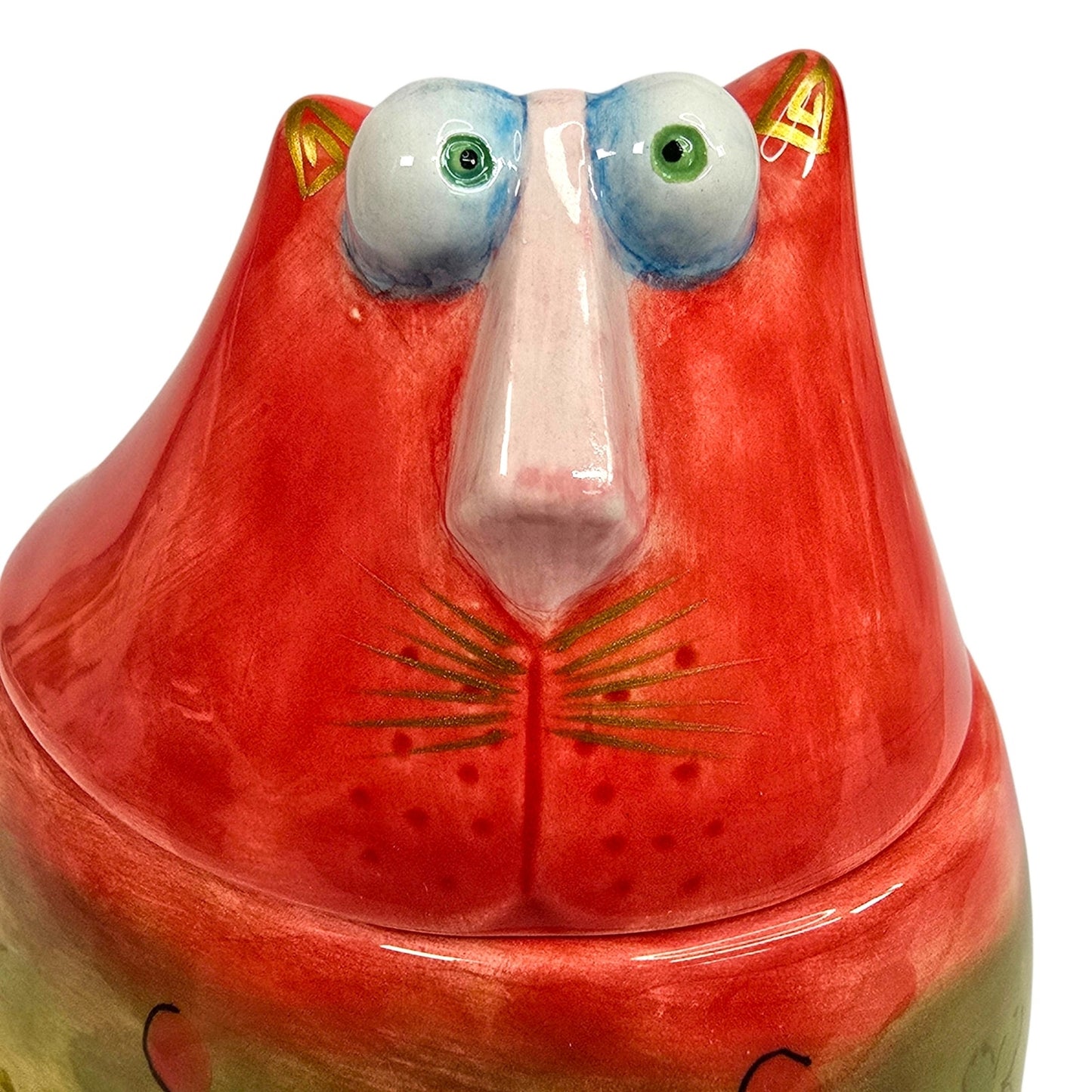 Studio Designworks Joy Cats Ceramic Cat Lidded Sugar Bowl Jam Jar Handpainted