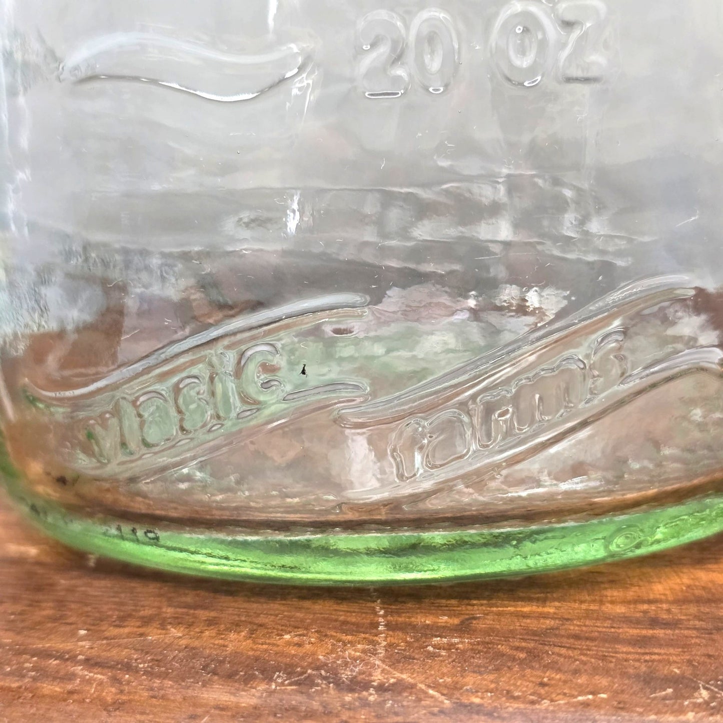 Vtg Vlasic Farms Embossed Glass Jar 64oz Pickle Canister Clear Farmhouse Decor