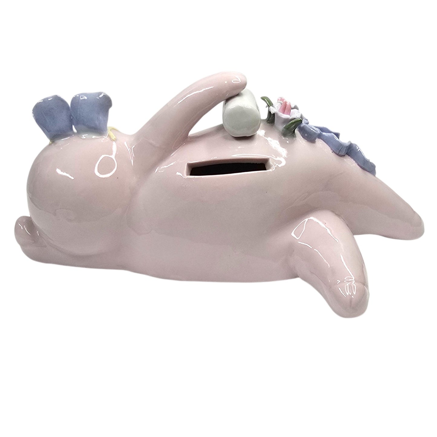 Whimsical Kitsch Pig Mom and Piglets Bank Pastel Pink Ceramic Farmhouse Decor