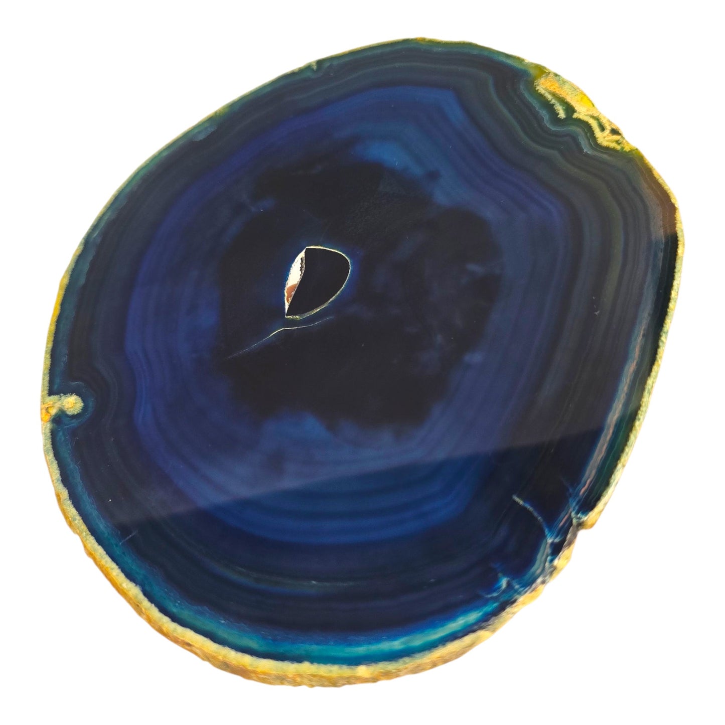Blue Agate Geode Crystal Druzy Slab Slice