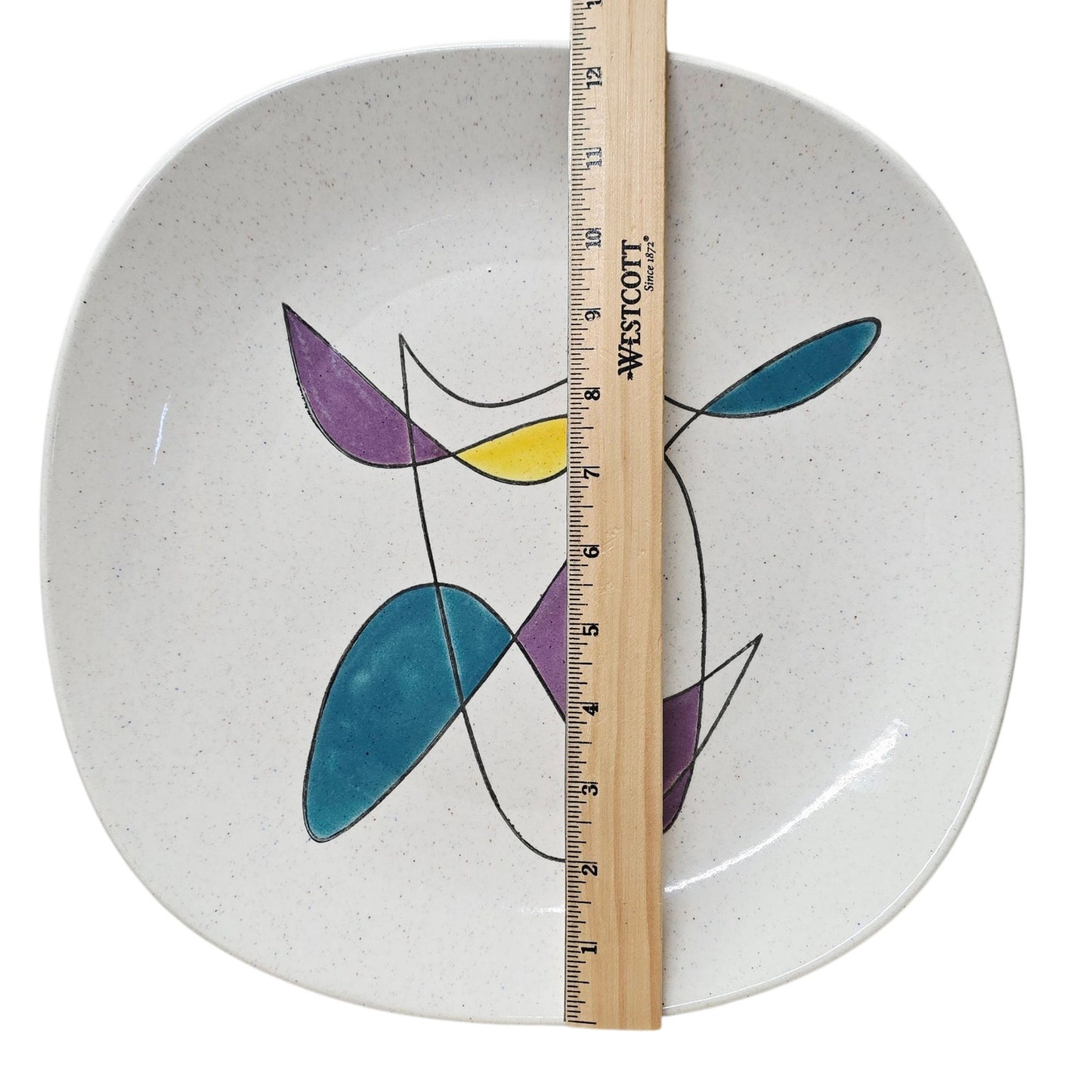 MCM Platter "California Mobile" Plate by Metlox Poppytrail Handpainted Abstract