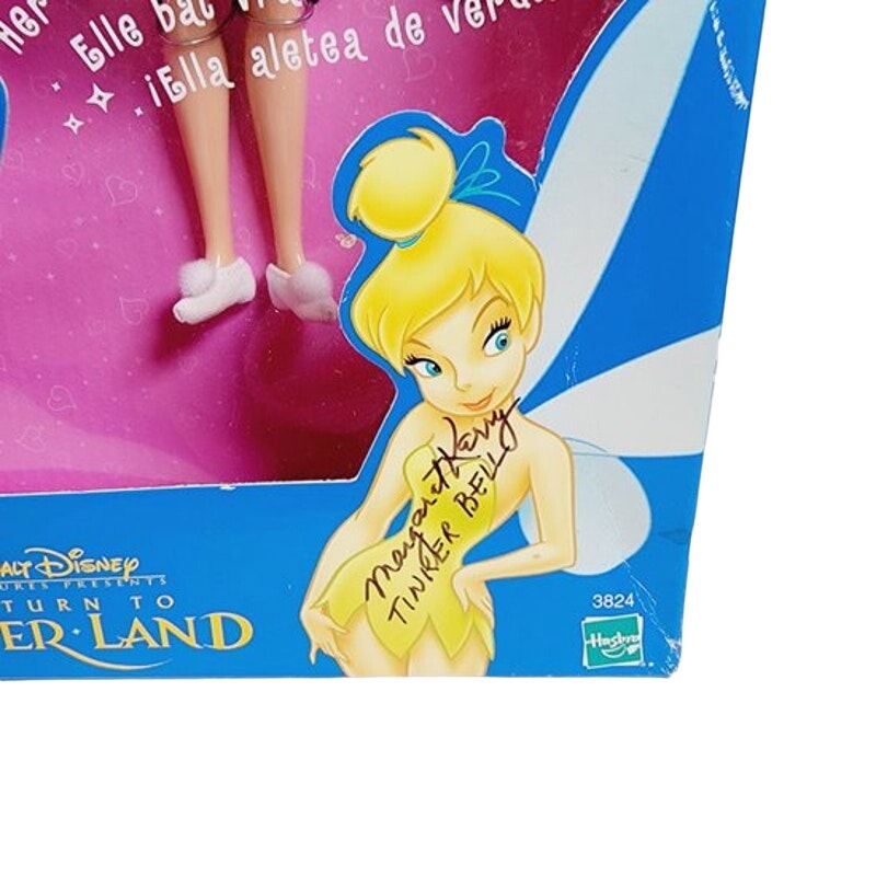 Autographed Margaret Kerry Tinker Bell Doll Box, Disney Fluttering Tinkerbell Signed