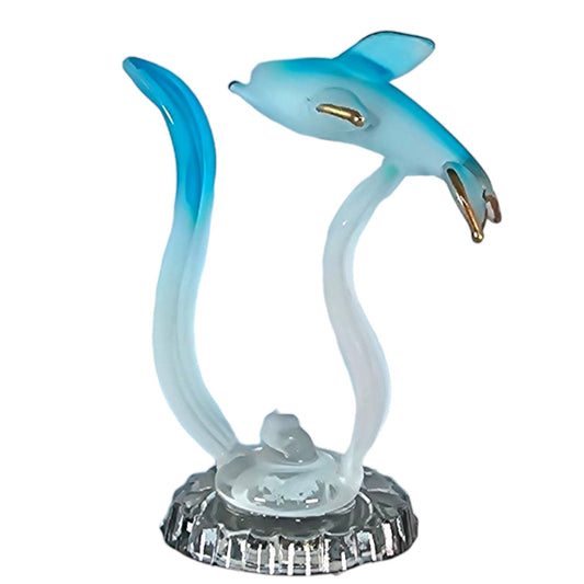 A Hand-Blown Art Glass Dolphin Figurine