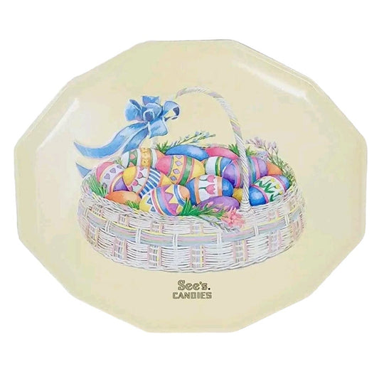 See's Candies Metal Tin Easter Eggs Basket See's Candy Tin See's Candy Gift Box