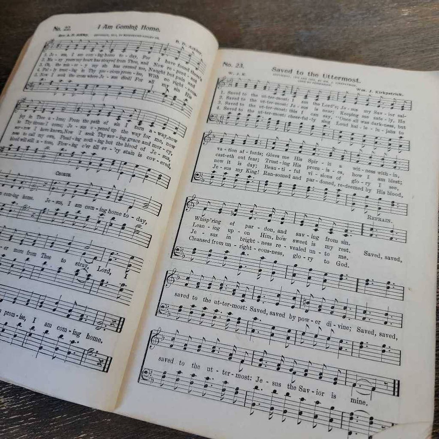 3 Antique Hymn Books Great Revival 1911-23 Christian Dark Academia Decor