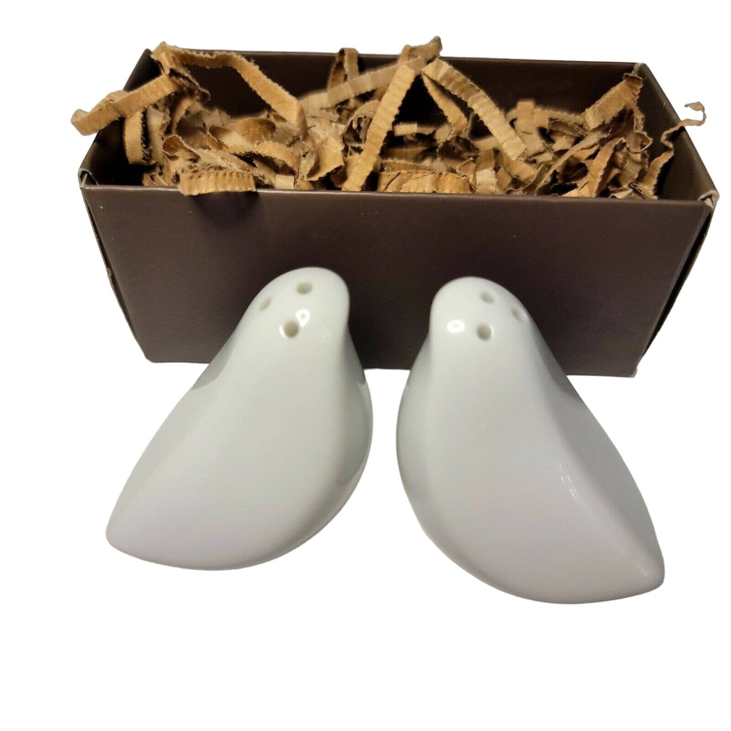 Weddingstar Love Birds Salt Pepper Shakers White Porcelain Dream Nest Modern