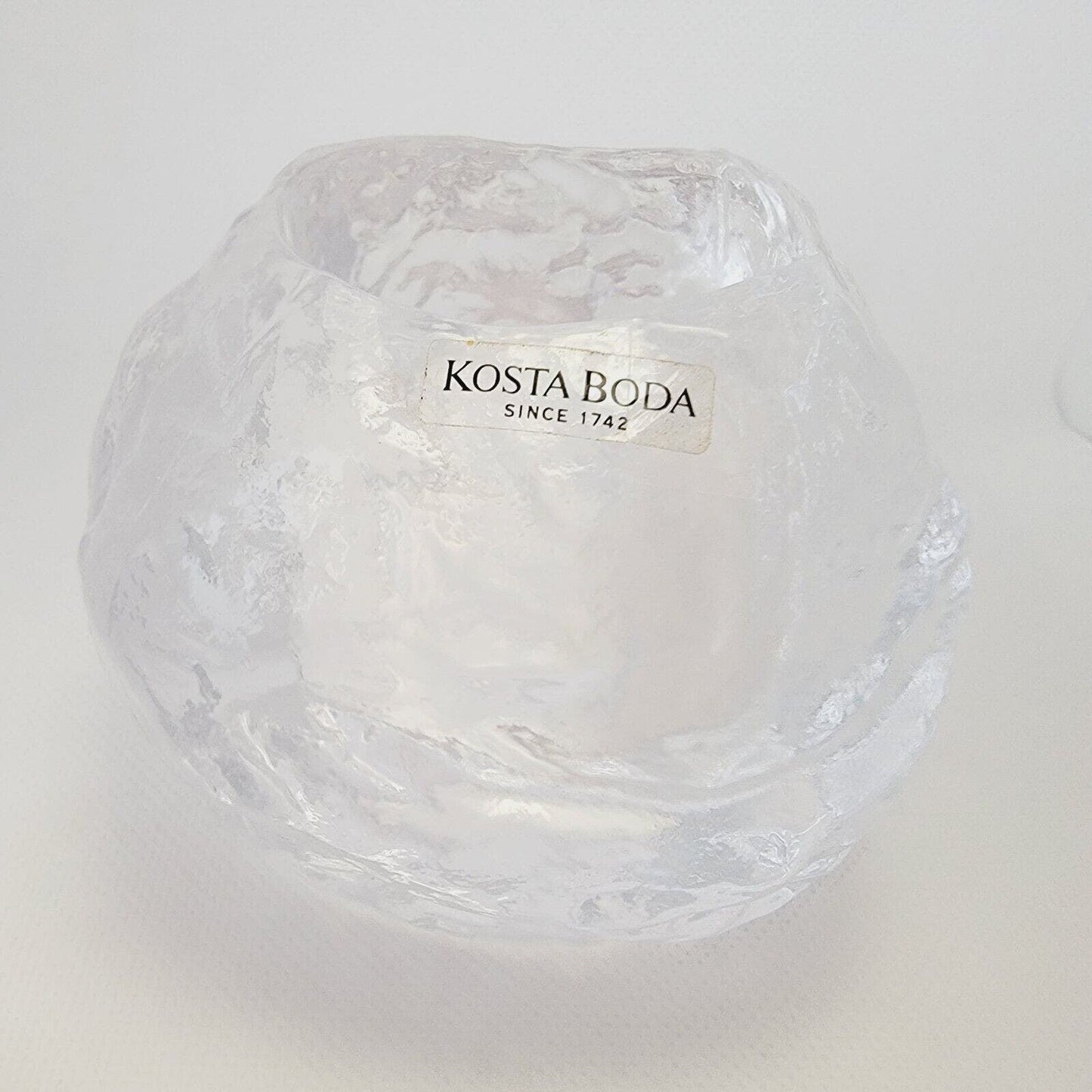 Kosta Boda Sweden Snowball Votive Tea Light Candle Holder