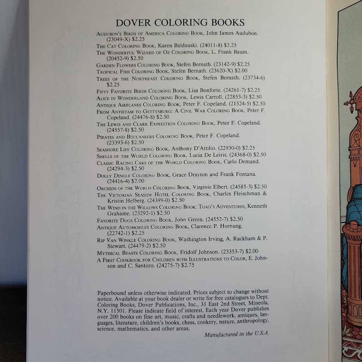 Vintage Dover Coloring Book The Victorian House Daniel Lewis Kristin Helberg