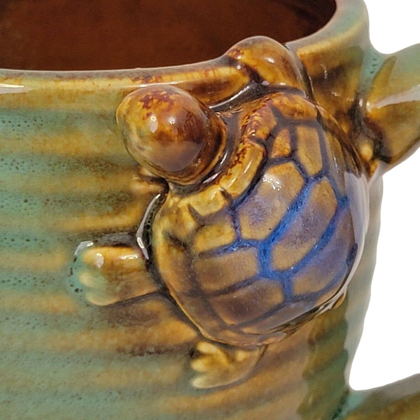 Turtle Coffee Mug, Art Pottery Turtle Mug, Ceramic Turle Coffee Mug Pacific Home