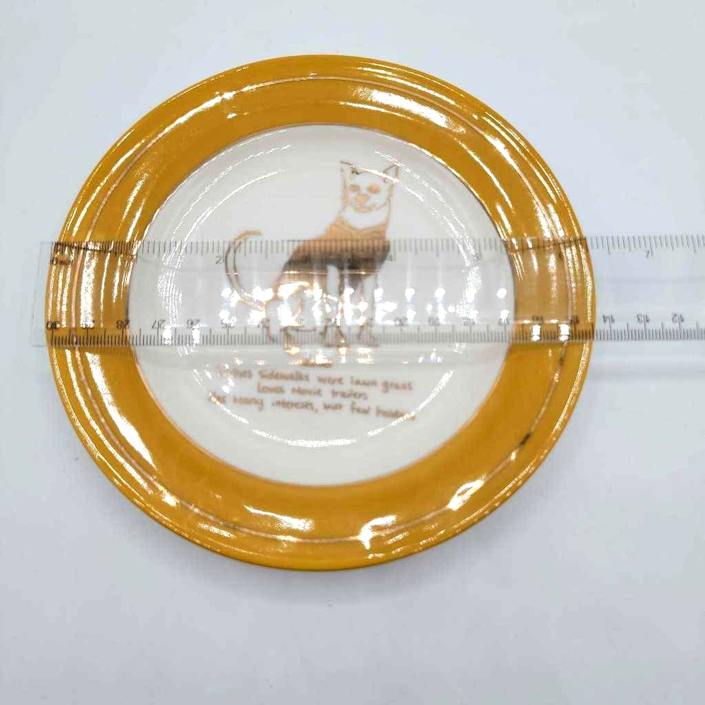 Anthropologie Walter Dog Biography Side Plate, Anthropologie Dog Plate