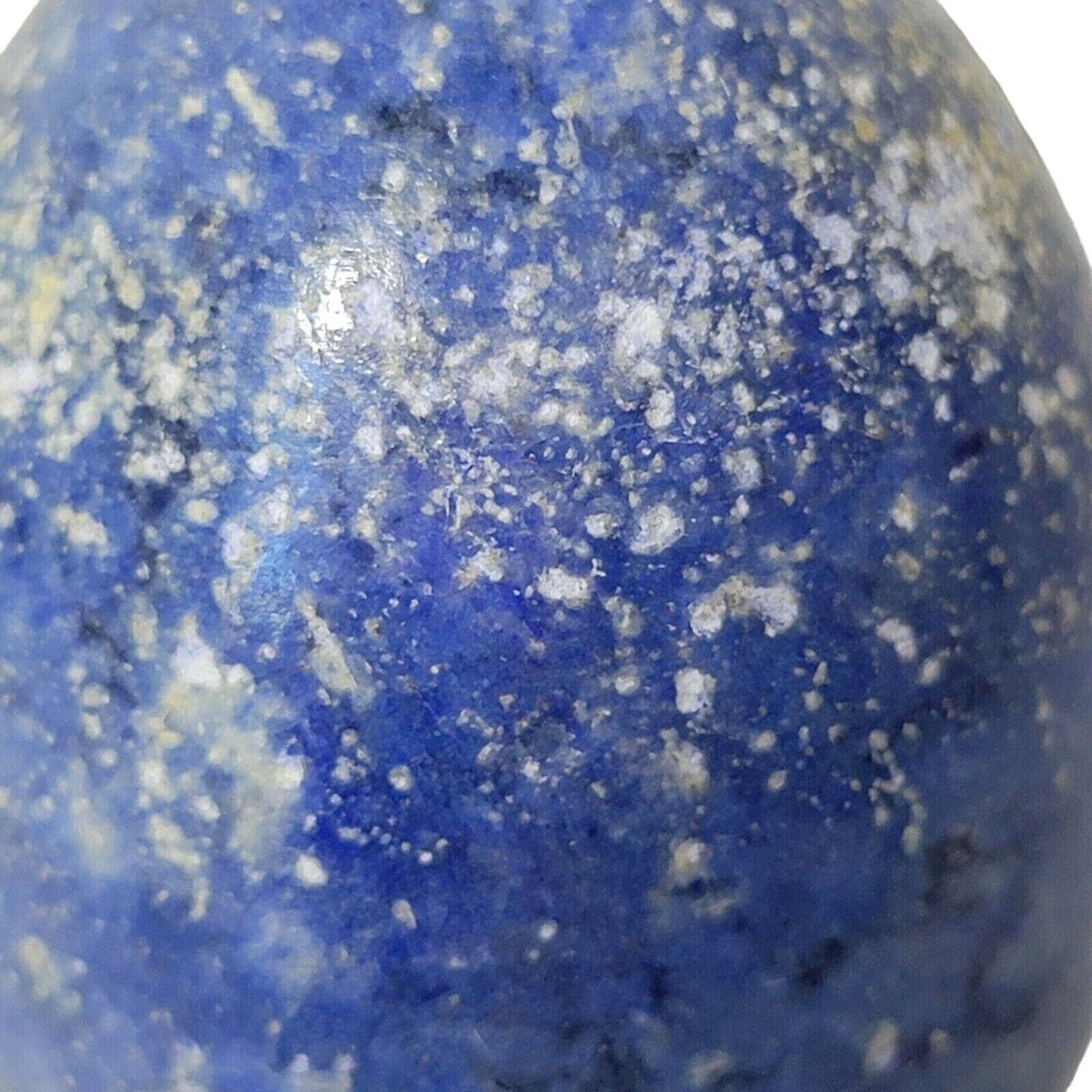 Hand Carved Stone Egg Paperweight, Blue Stone Egg, Easter Decor, Carved Egg