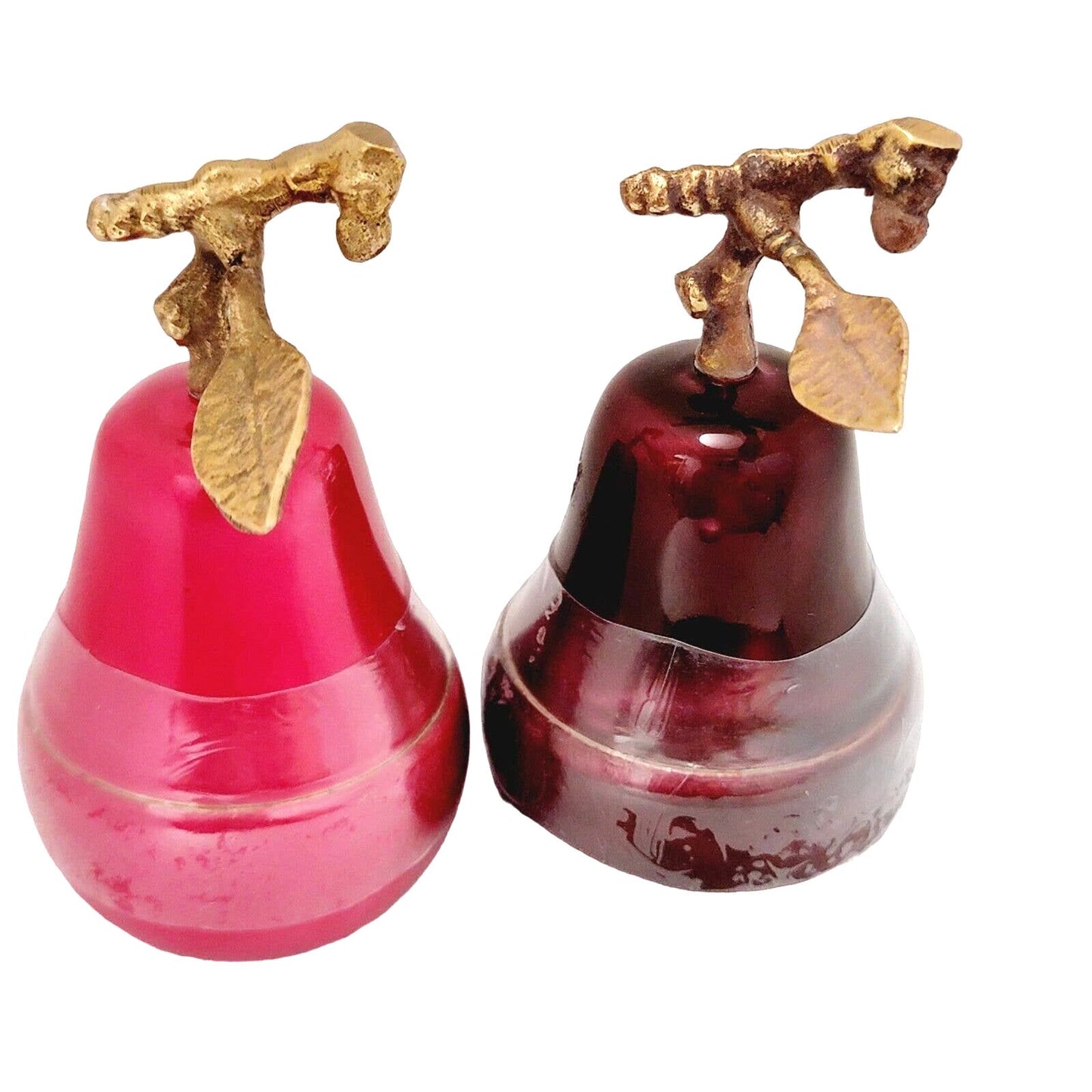 D.L.& Co. La Paire Rose et Rouge CANDLES, Trinket Boxes Brass Leaf