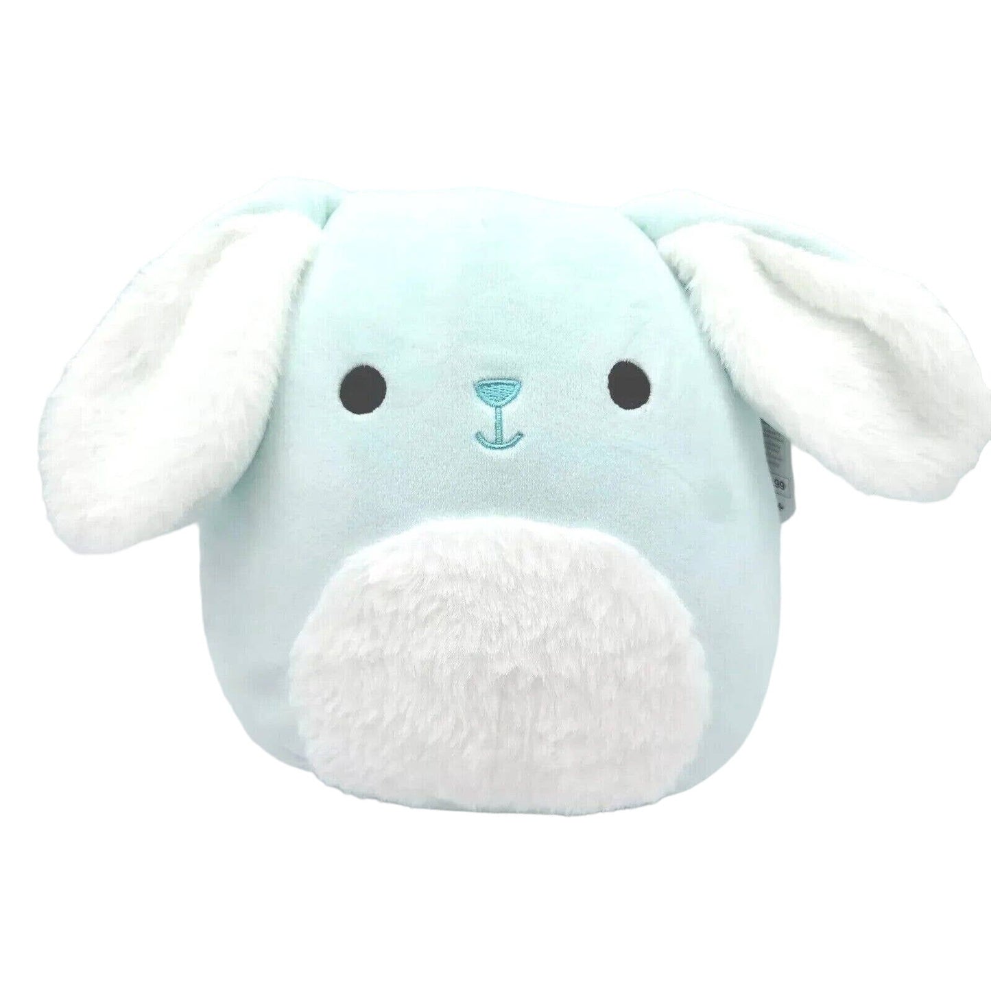 Squishmallows Buttons the Blue Bunny with Fur, 8" by Kellytoy 2021 Flaw