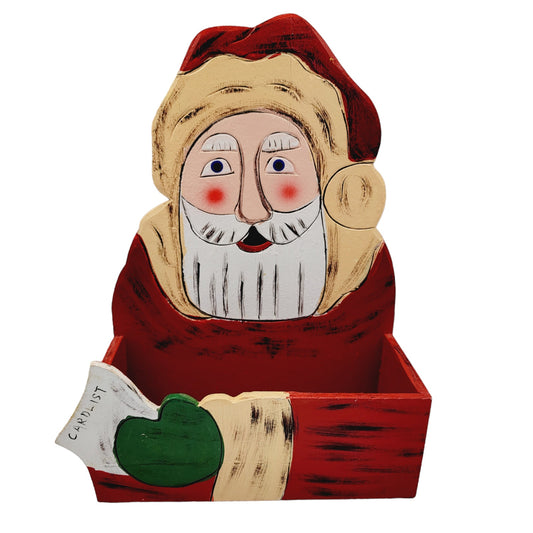 Vintage Santa Clause Card Holder Christmas Home Decor Santa Decor 1995