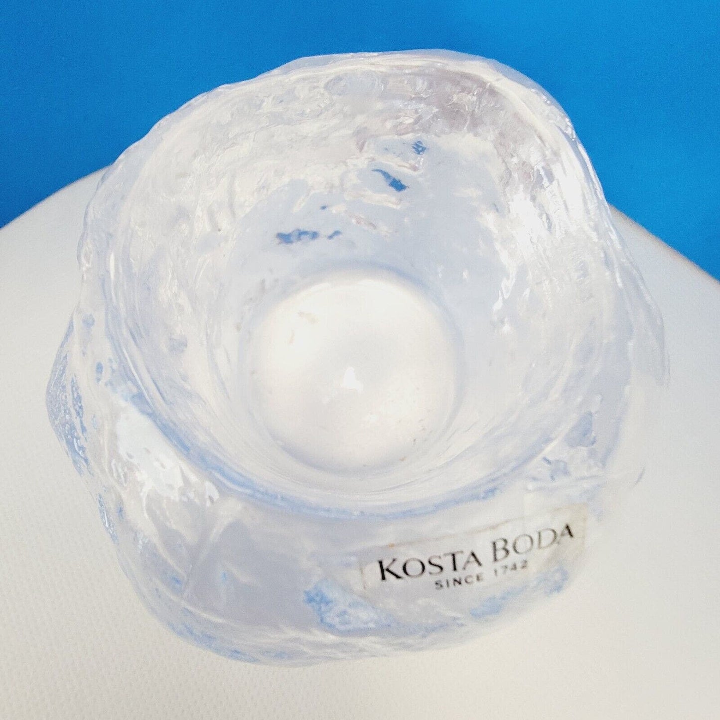 Kosta Boda Sweden Snowball Votive Tea Light Candle Holder