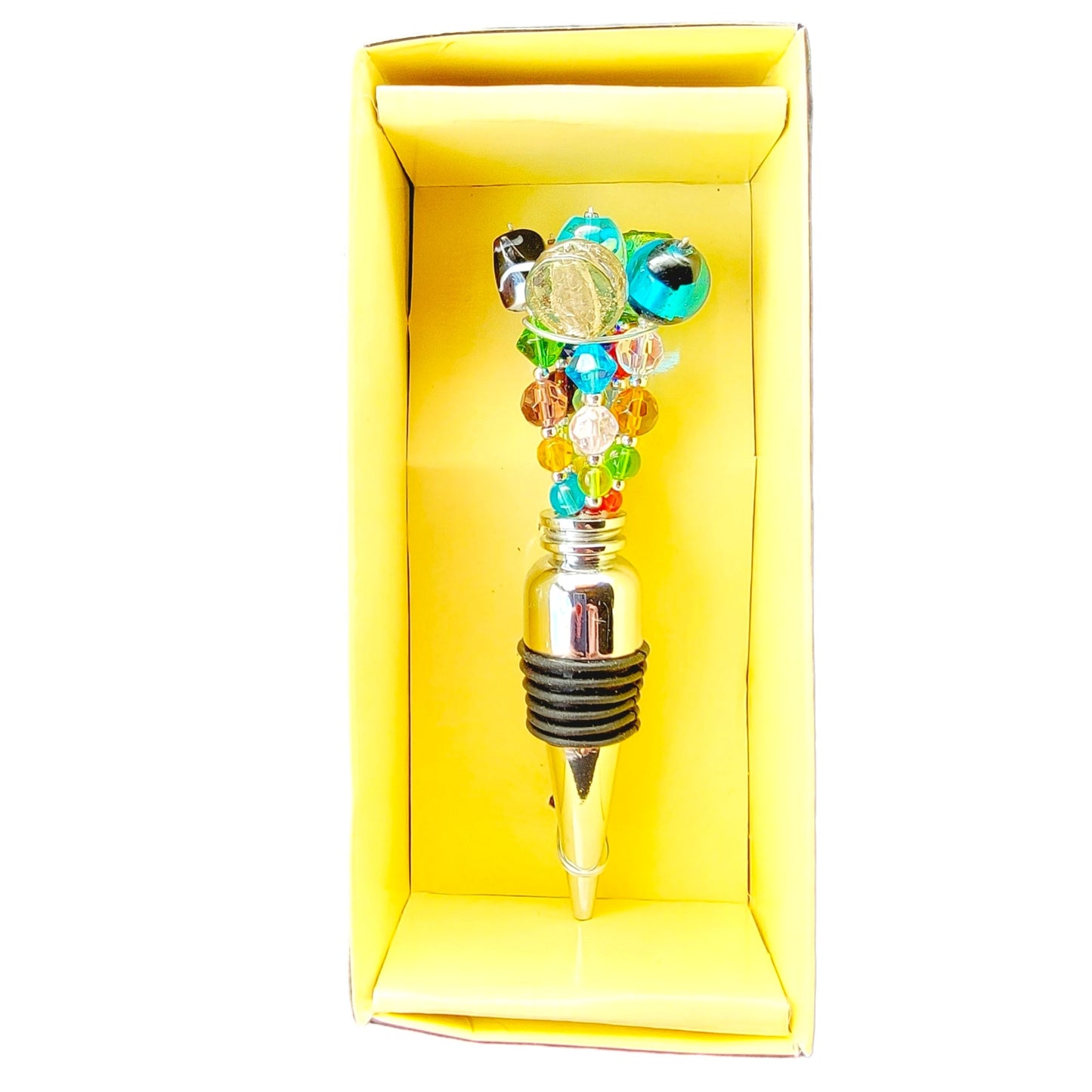 Bed Bath & Beyond Beaded Bottle Stopper Art Glass Beads New- Lynn