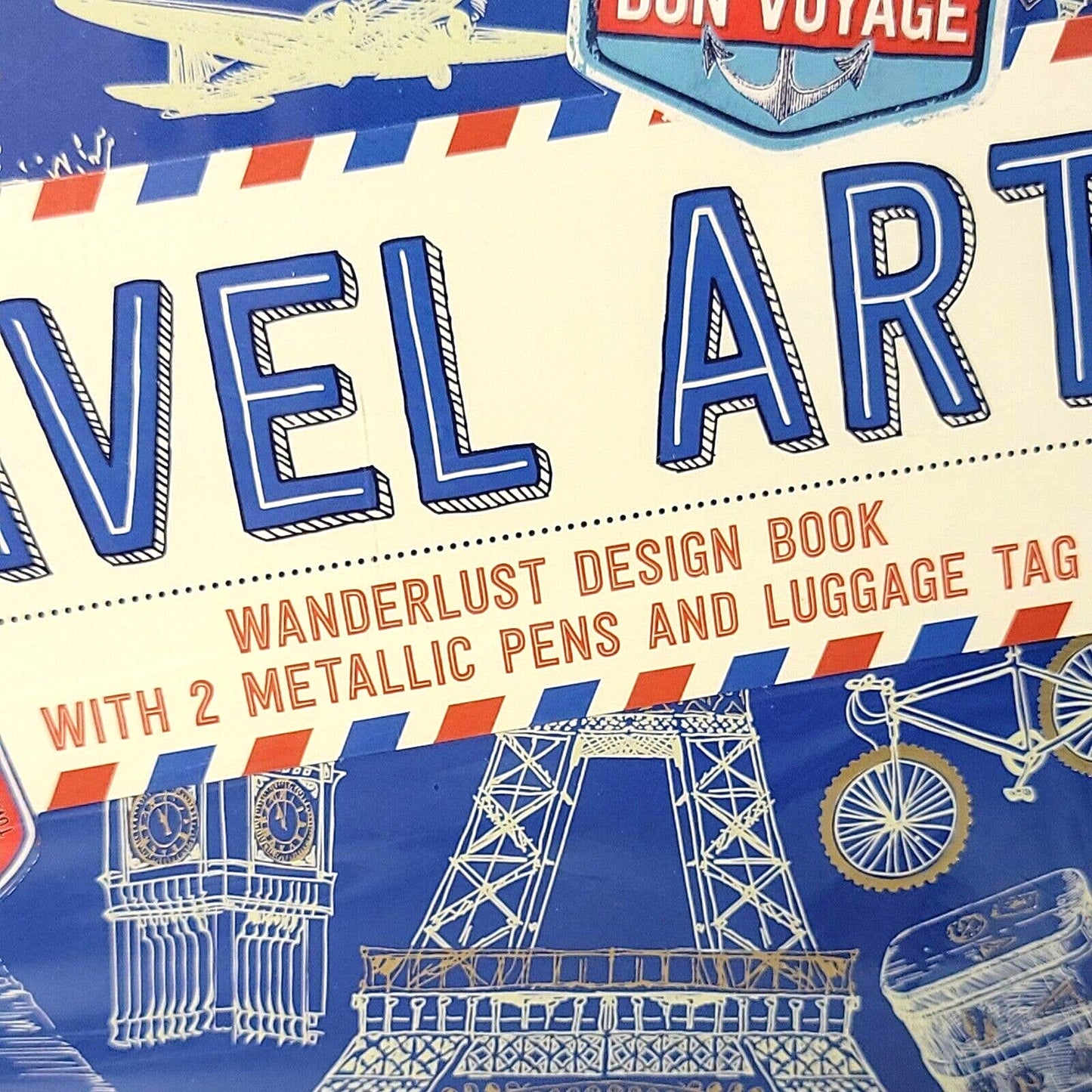 Travel Art Set World Market 2015 with Design Book, Metallic Pens, Coloring Book