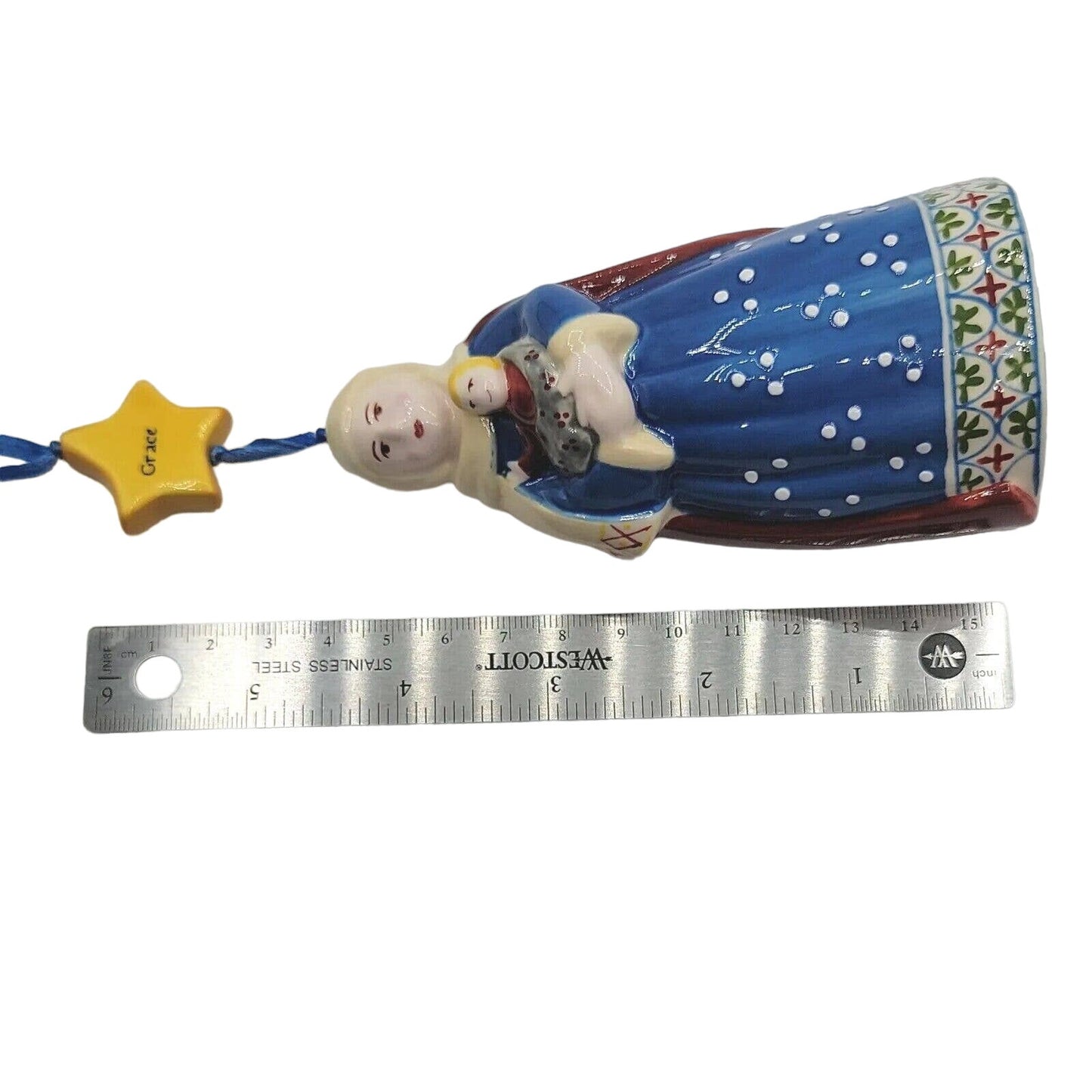 Mary "Grace" Christmas Ornament Bell, Winter's Star 2004 Hal for Demdaco