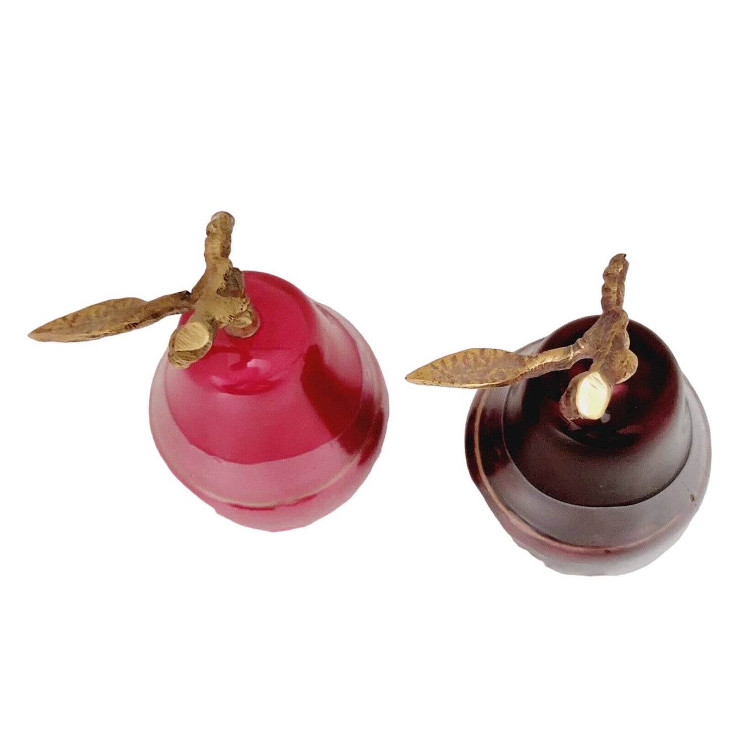 D.L.& Co. La Paire Rose et Rouge CANDLES, Trinket Boxes Brass Leaf