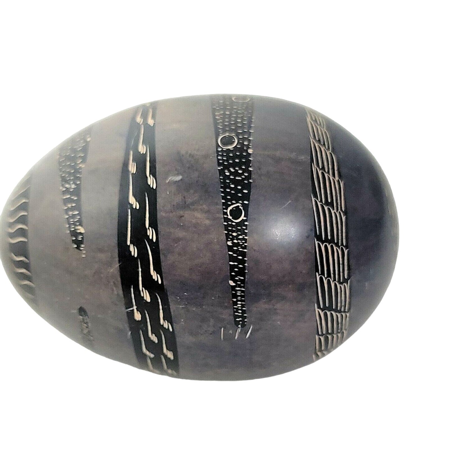 Hand Carved African Soapstone Eggs Kenya Decorative Stone Egg Paperweight Decor