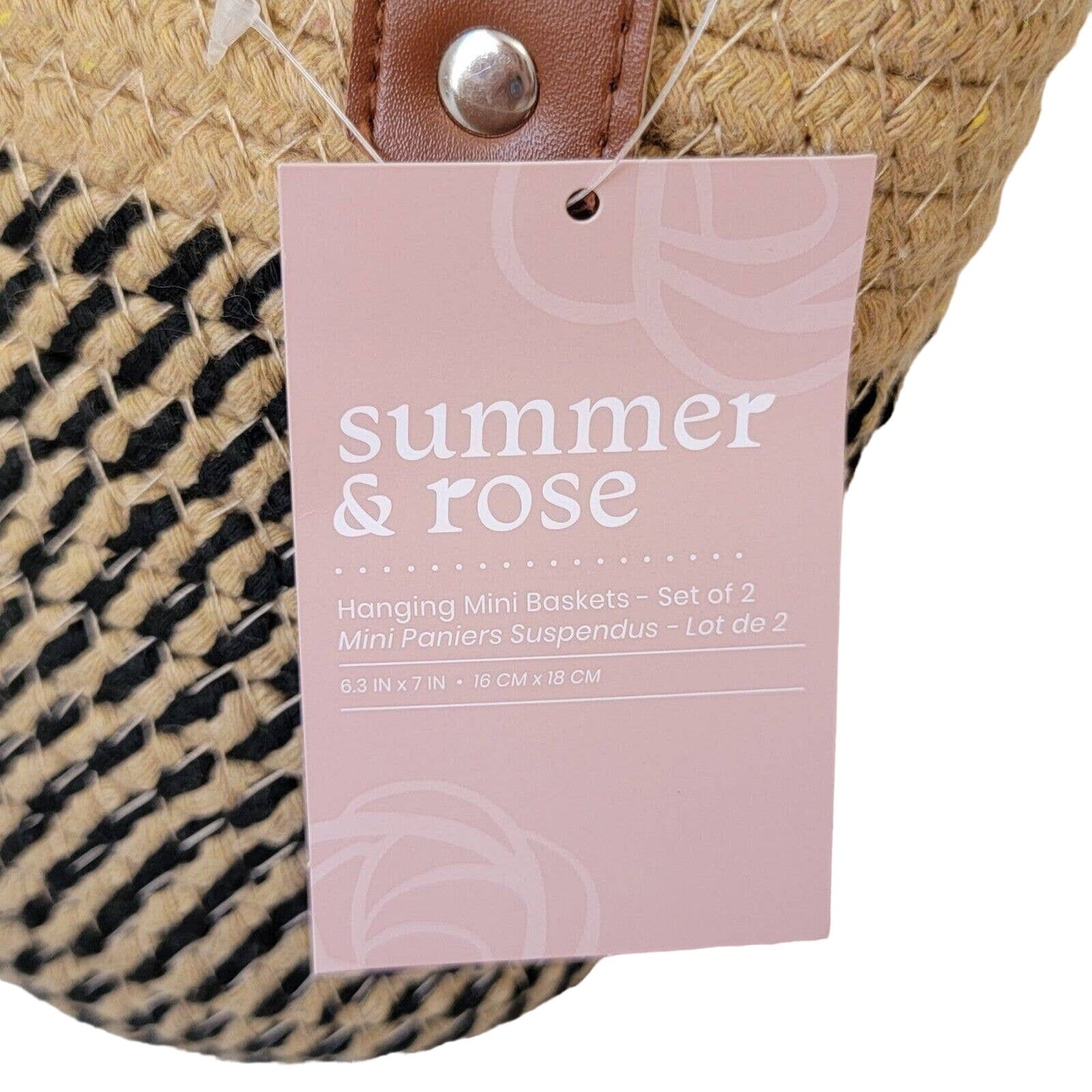 Summer & Rose Hanging Wall Baskets Set of 2 Hanging Baskets BOHO Wall Decor New