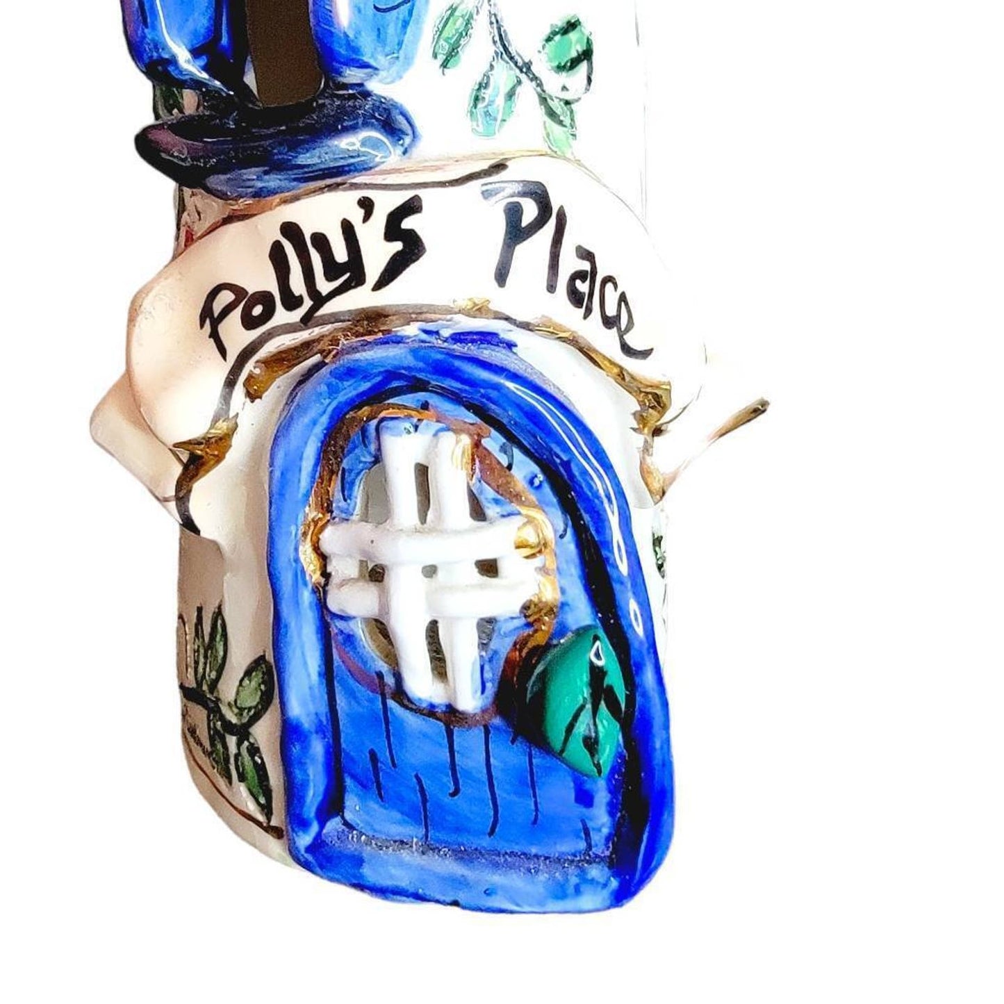 Vintage Blue Sky Pottery Polly's Place Parrot Lighthouse Heather Goldminc Votive- Lynn